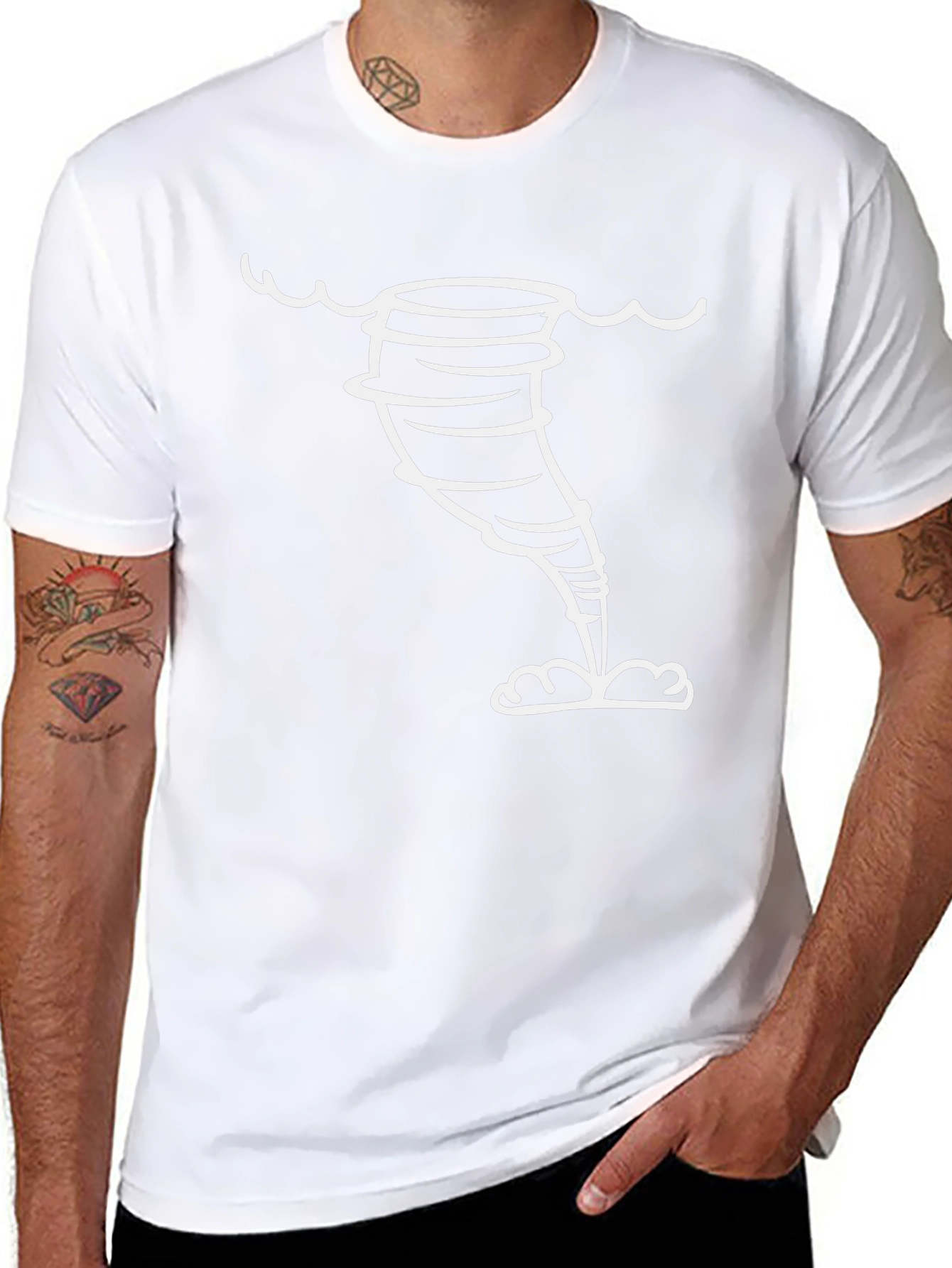 Tornado Graphic T-Shirt - Black Cotton Tee