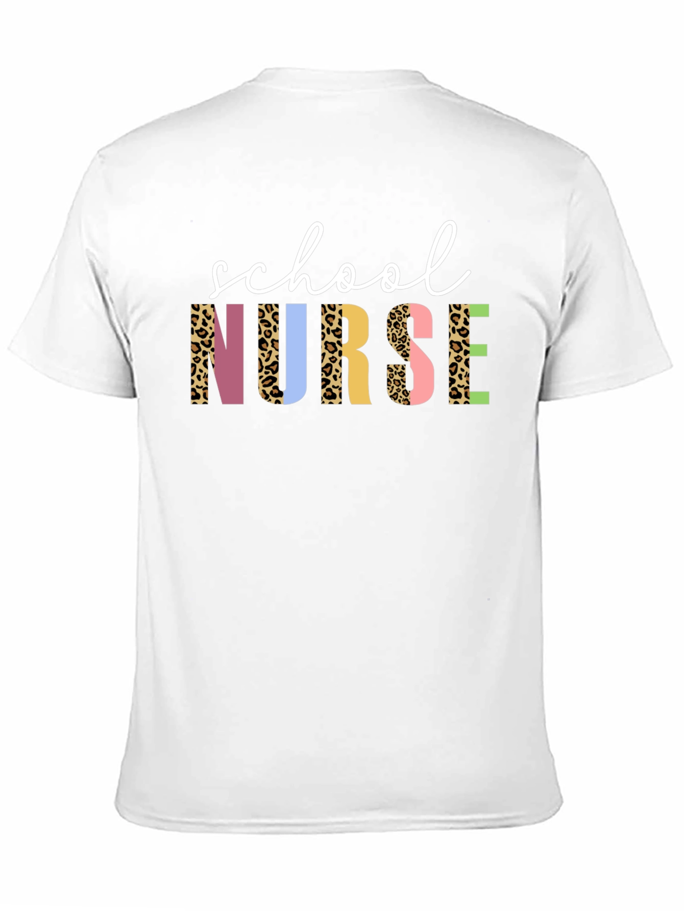 School Nurse Leopard Print Graphic Tee