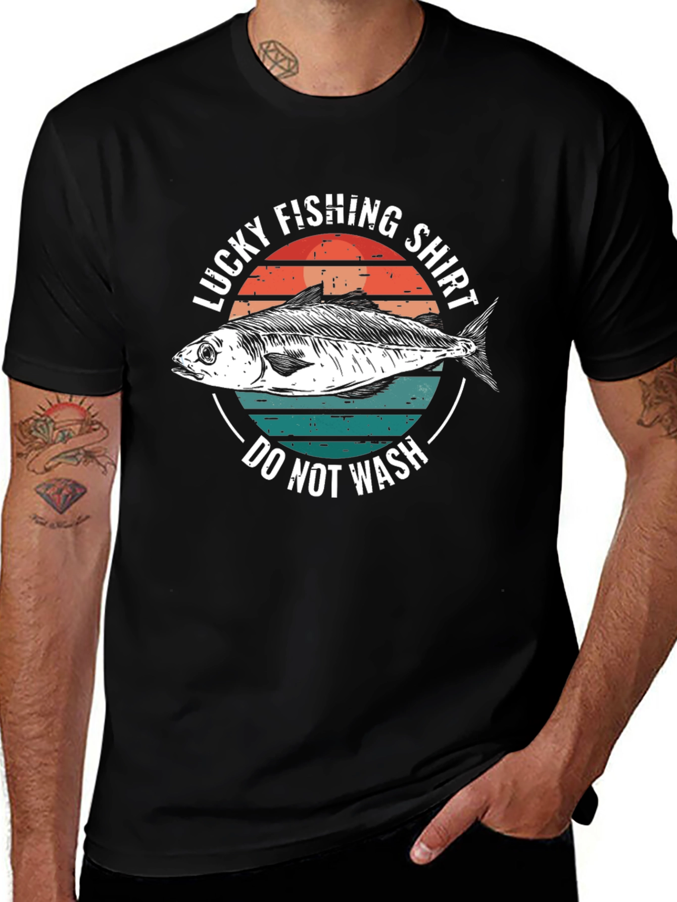 Lucky Fishing Shirt - Do Not Wash Novelty Tee