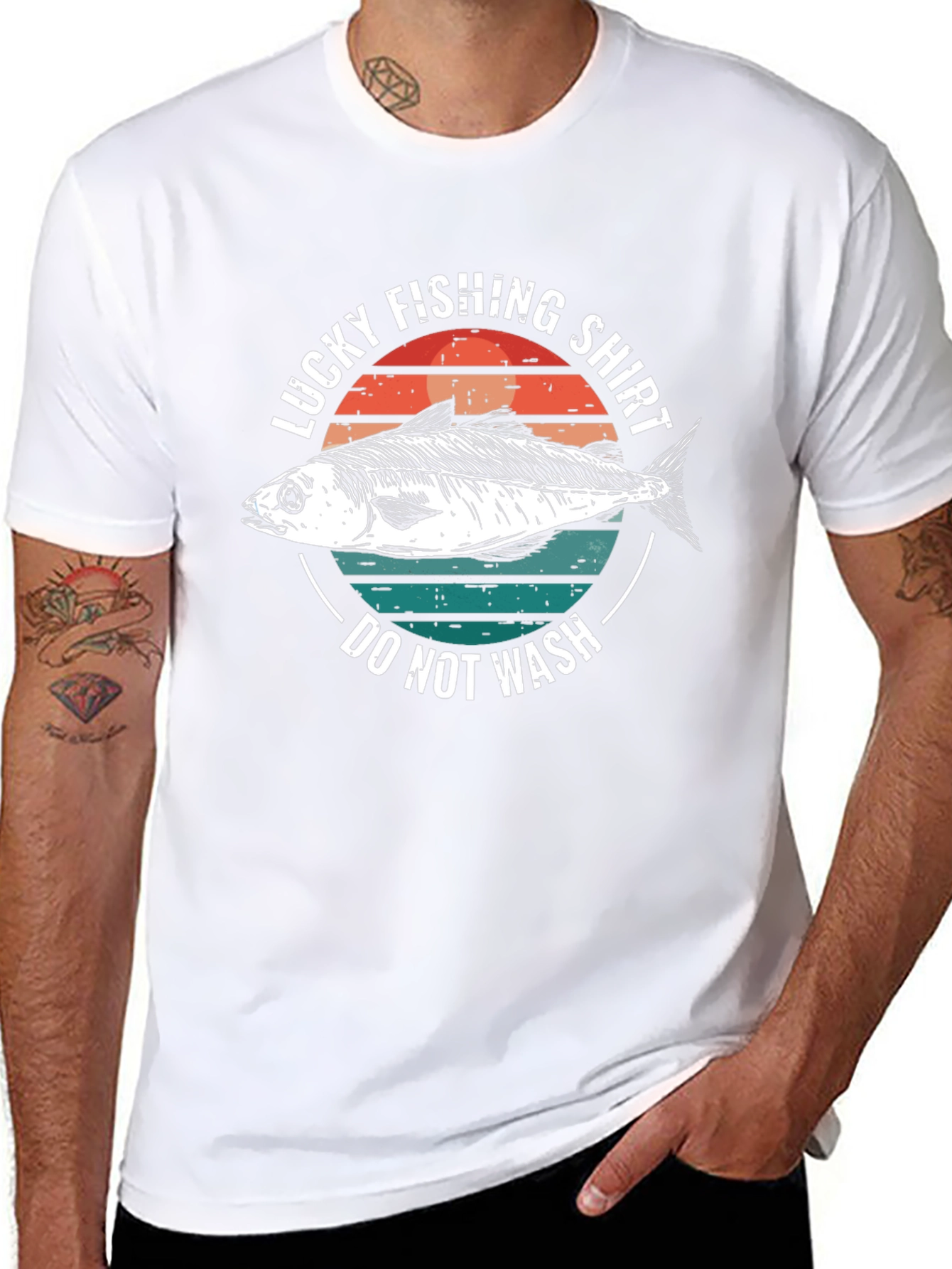Lucky Fishing Shirt - Do Not Wash Novelty Tee