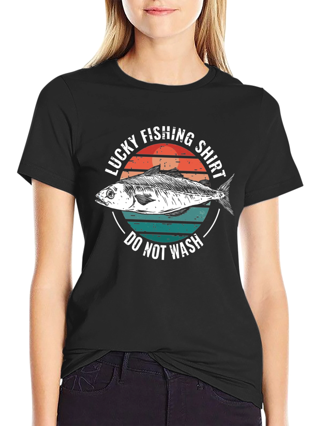 Lucky Fishing Shirt - Do Not Wash Novelty Tee