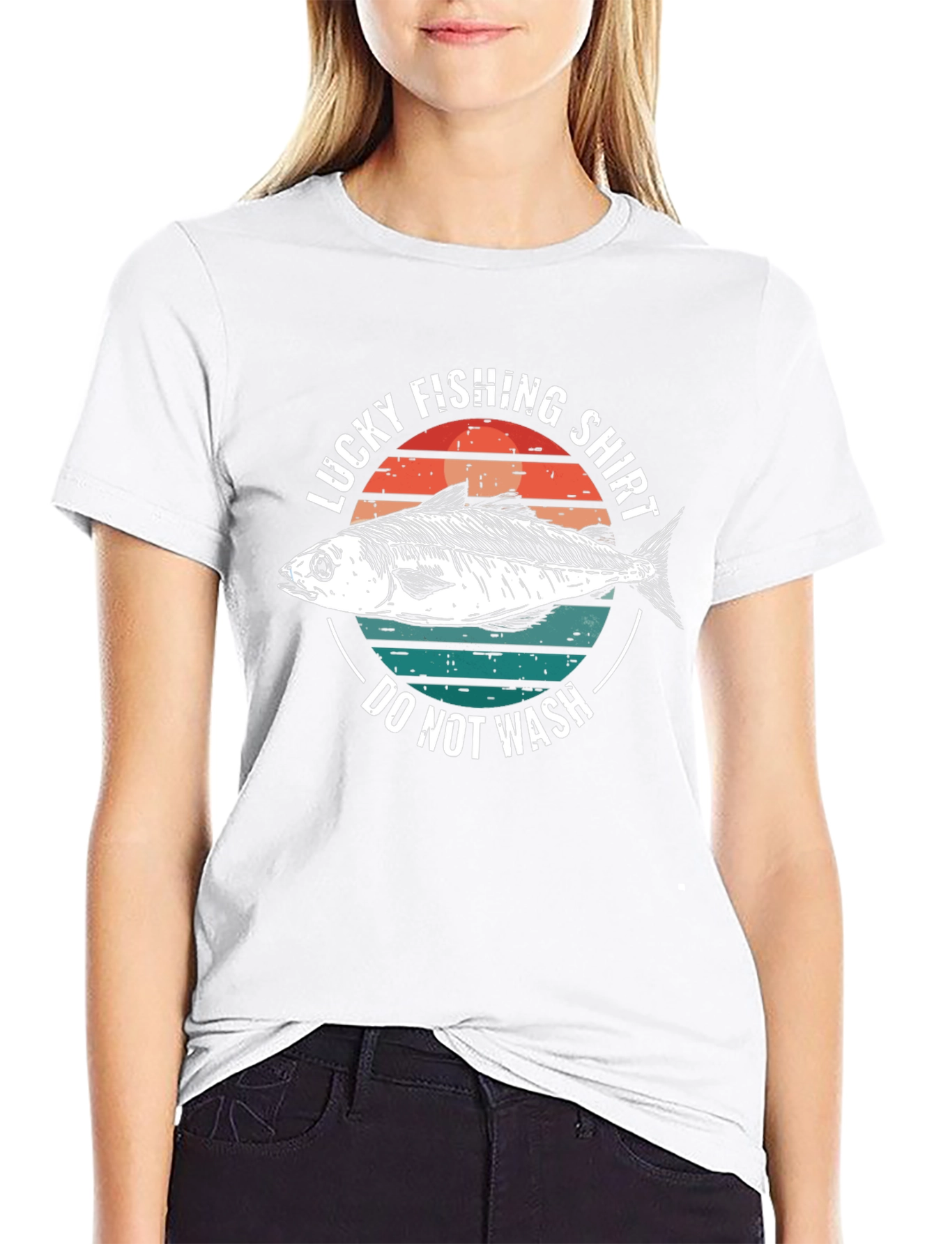 Lucky Fishing Shirt - Do Not Wash Novelty Tee