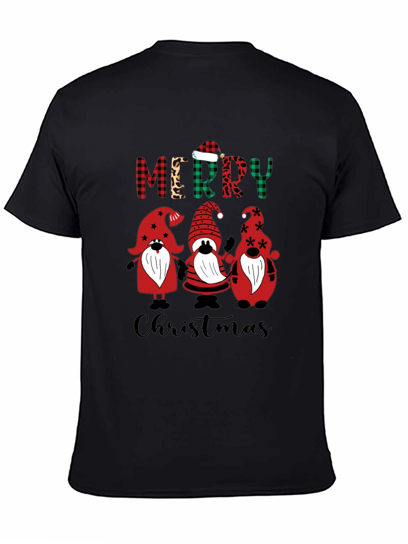 Festive Gnome Merry Christmas Graphic Tee