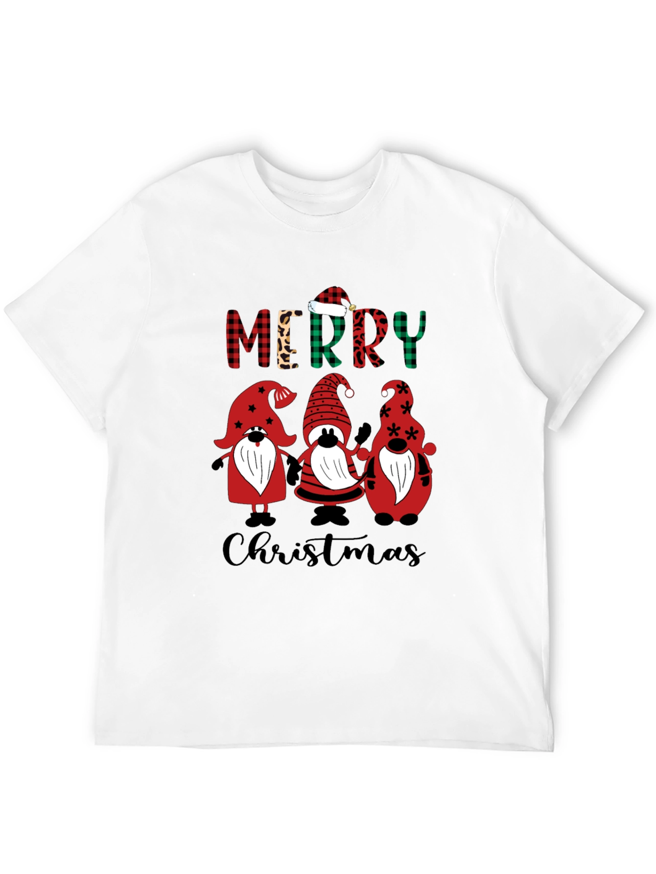Festive Gnome Merry Christmas Graphic Tee