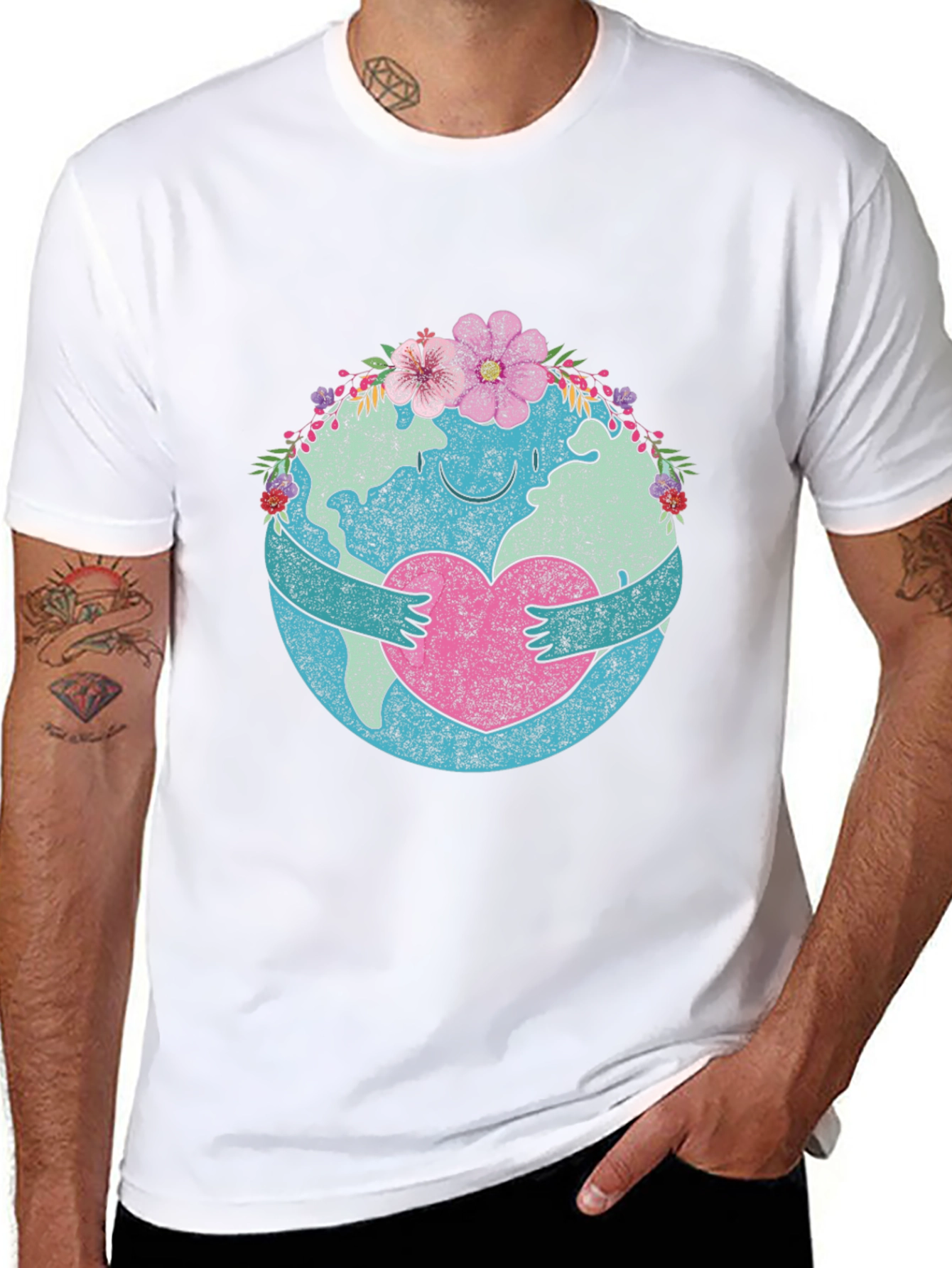 Earth Day Love Heart Hug T-Shirt