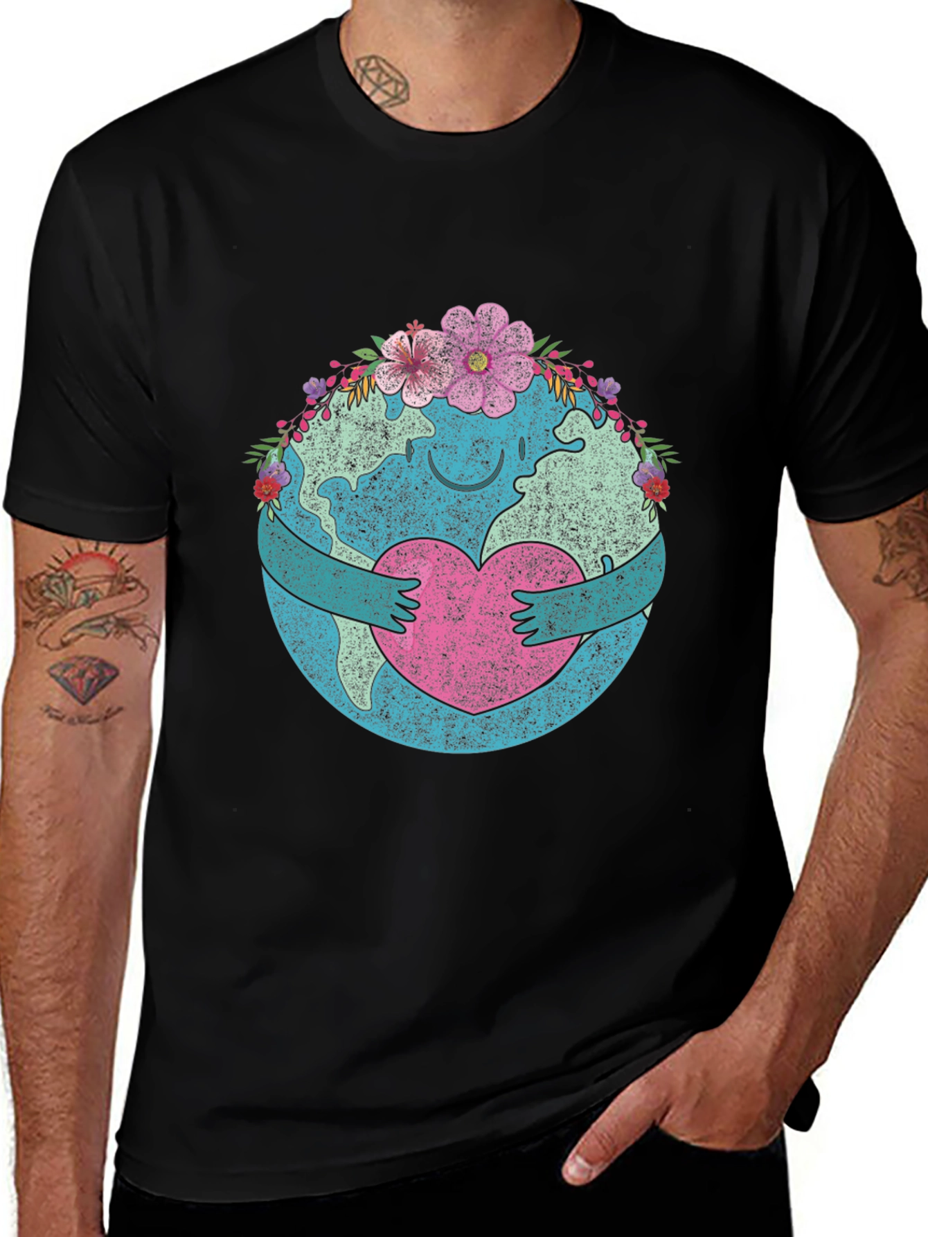Earth Day Love Heart Hug T-Shirt