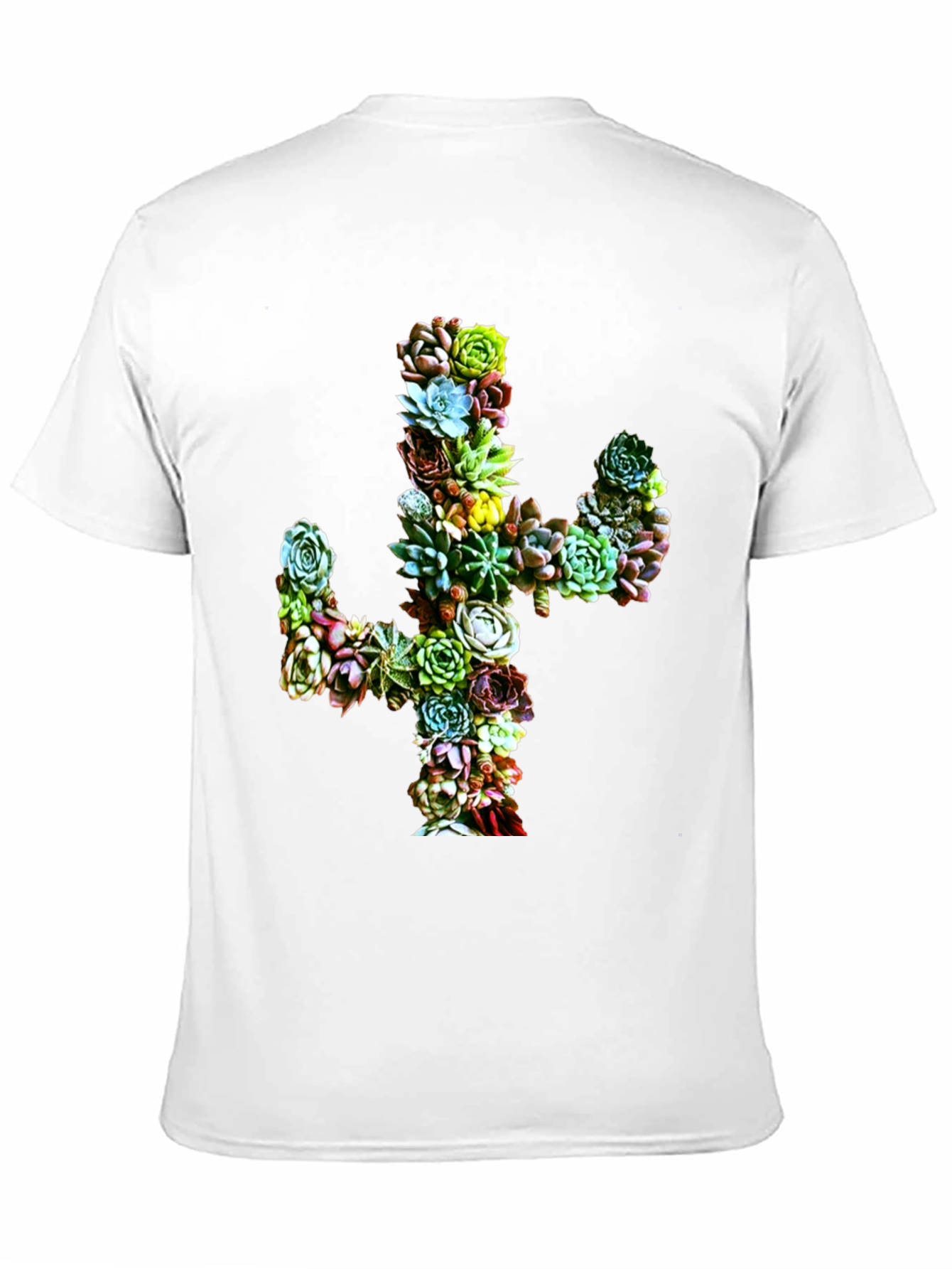 Succulent Cactus Graphic Tee - Black Unisex T-Shirt
