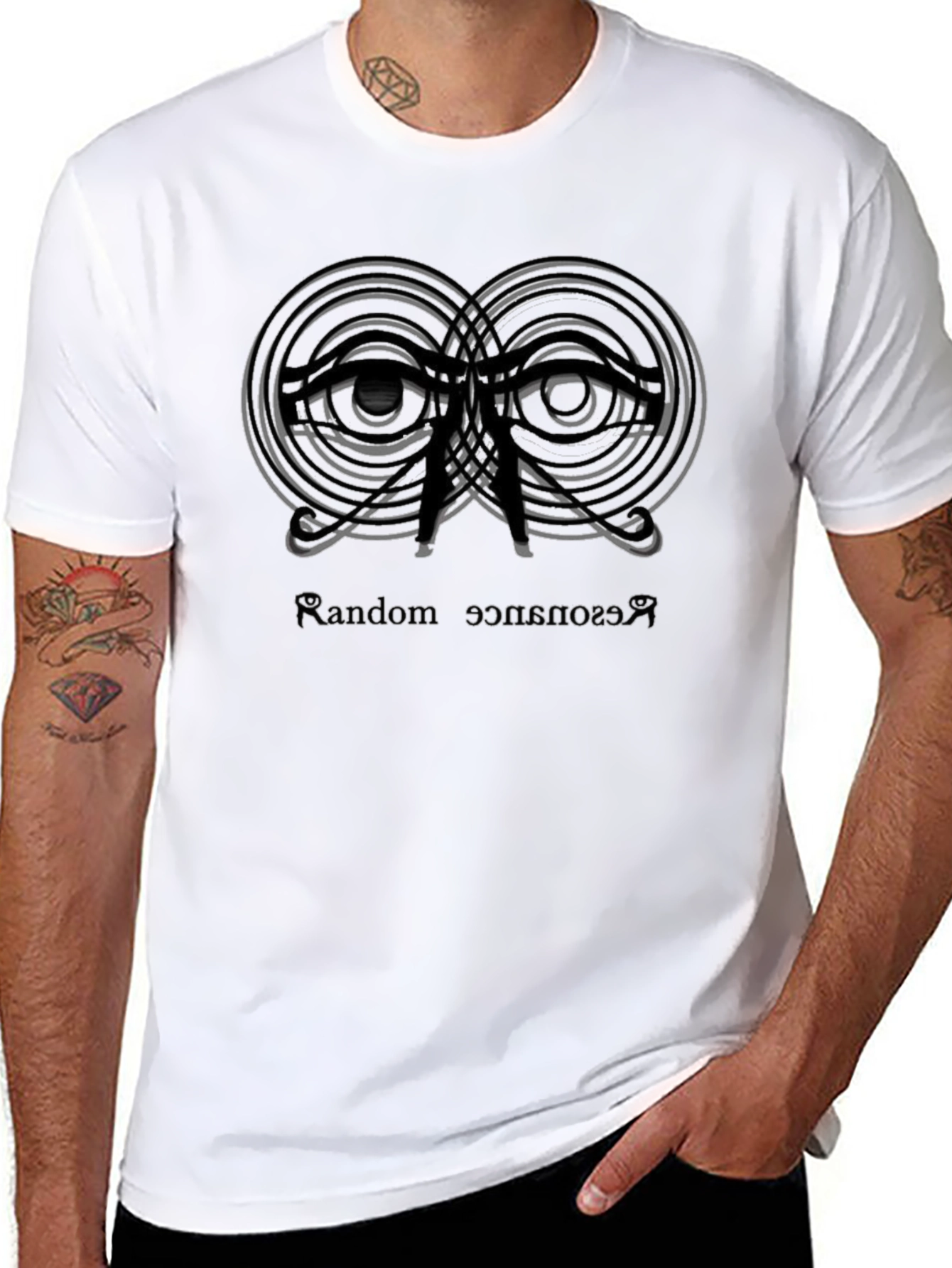 Random Resonance Black Graphic T-Shirt