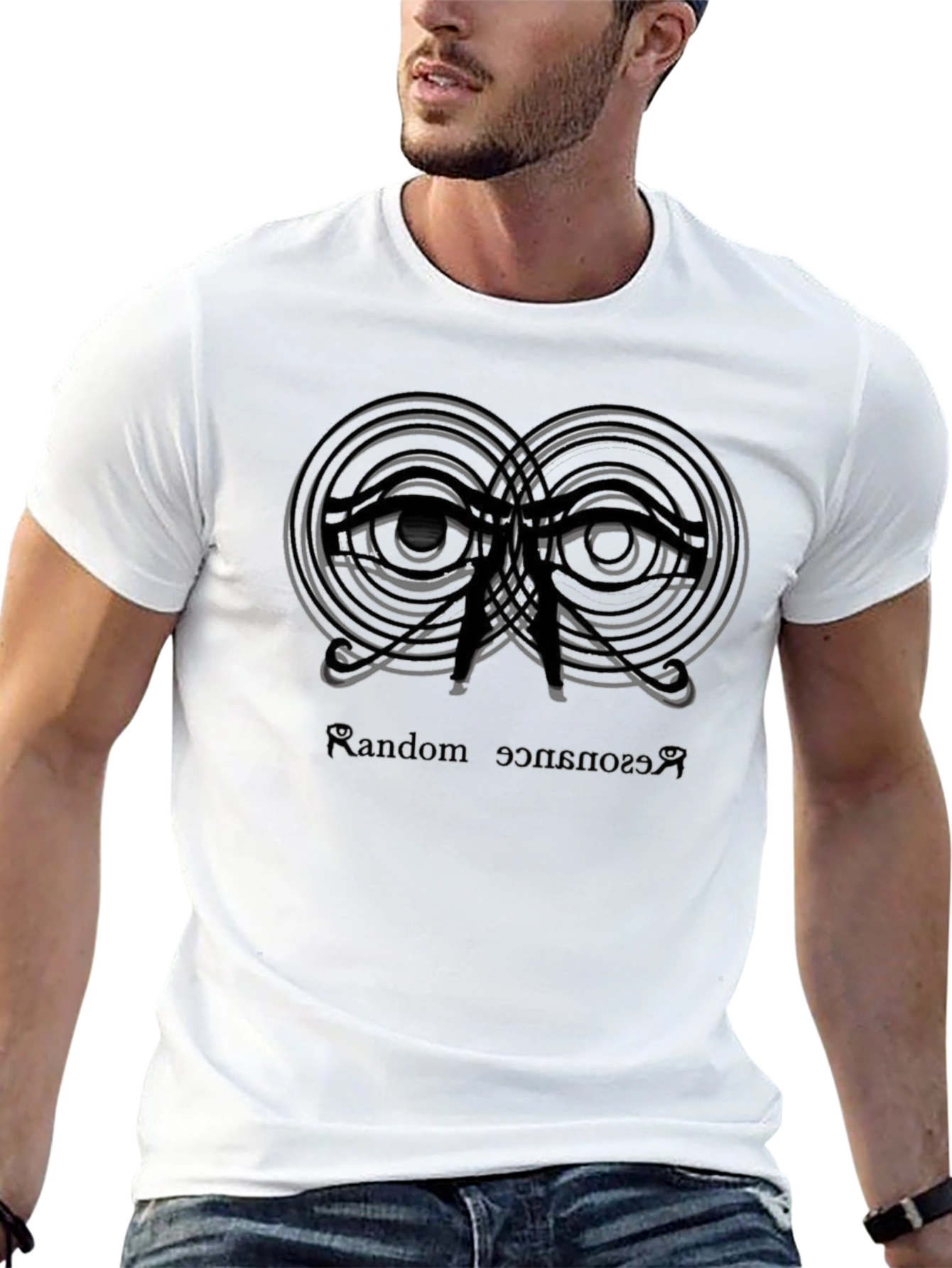 Random Resonance Black Graphic T-Shirt