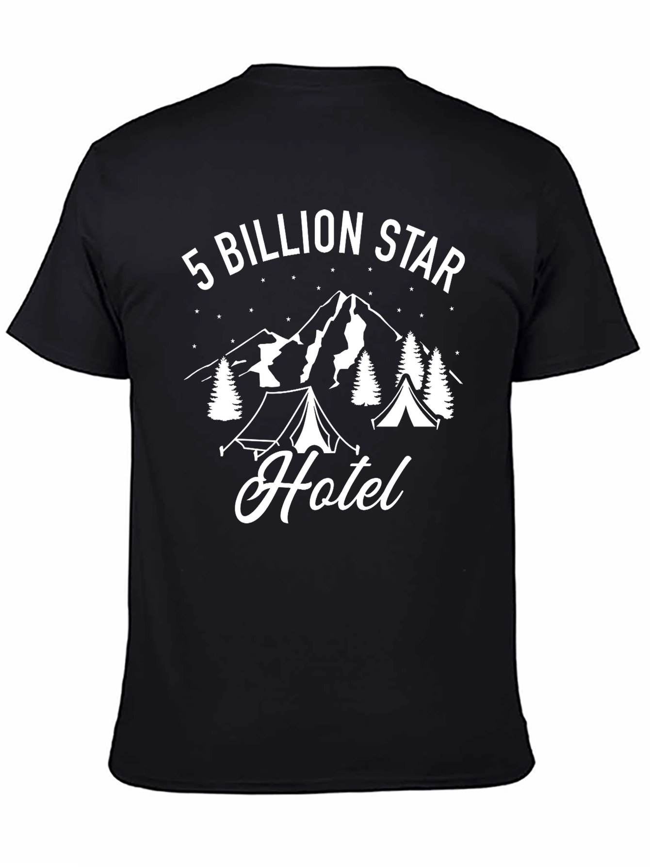 5 Billion Star Hotel Camping Graphic Tee