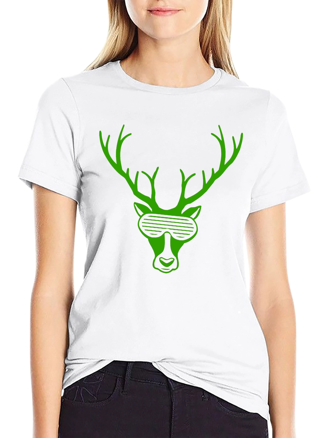 Cool Deer Graphic Tee - Stylish Black T-Shirt