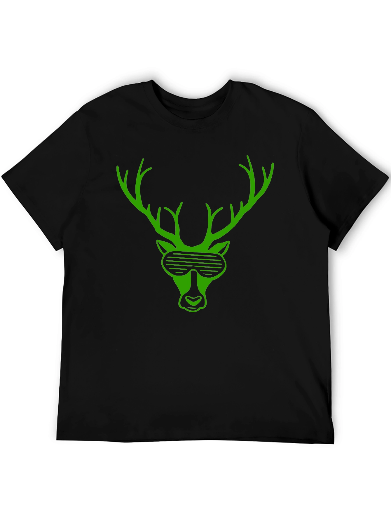Cool Deer Graphic Tee - Stylish Black T-Shirt