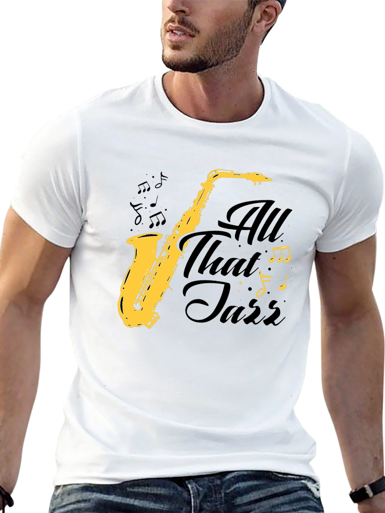 All That Jazz Saxophone Graphic T-Shirt