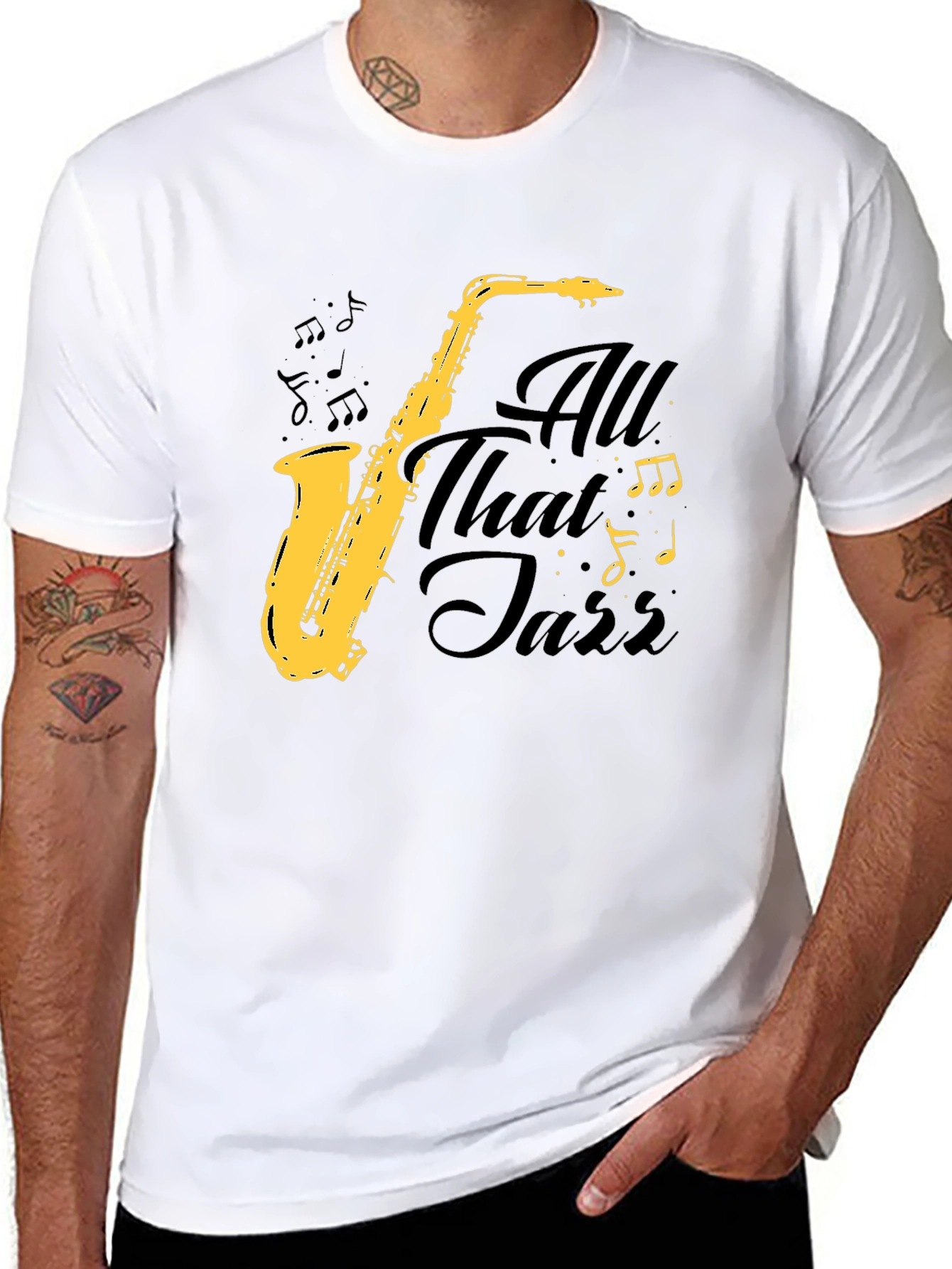 All That Jazz Saxophone Graphic T-Shirt
