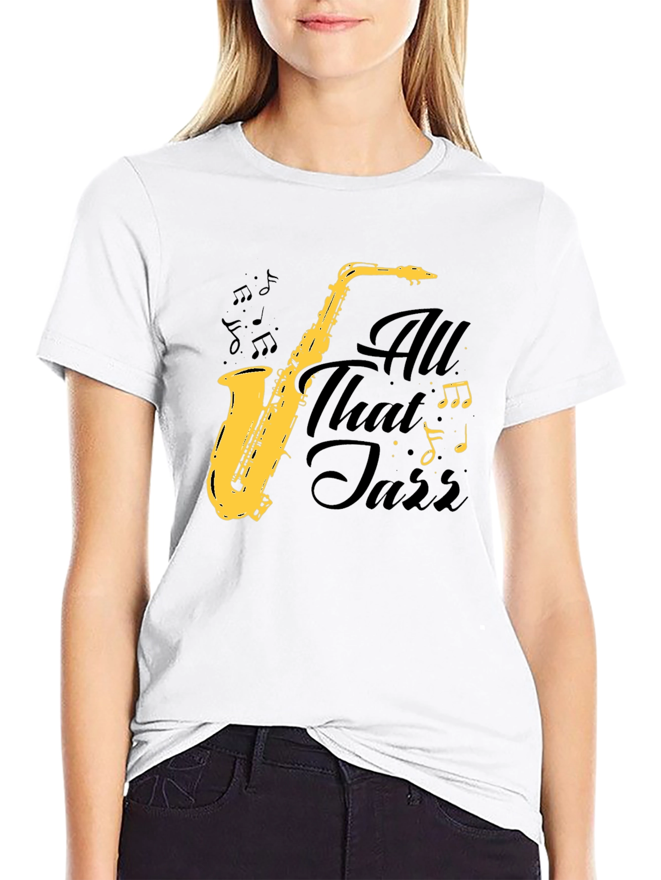All That Jazz Saxophone Graphic T-Shirt