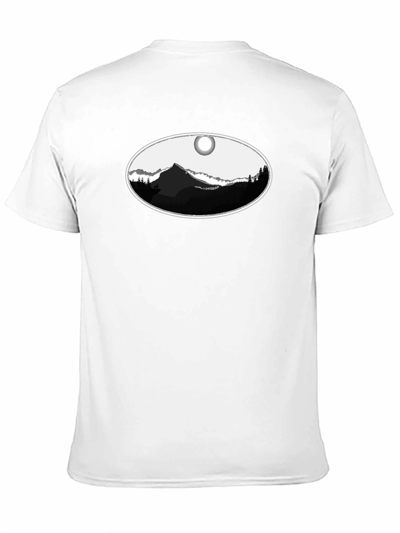 Mountain Oval Graphic Tee - Black