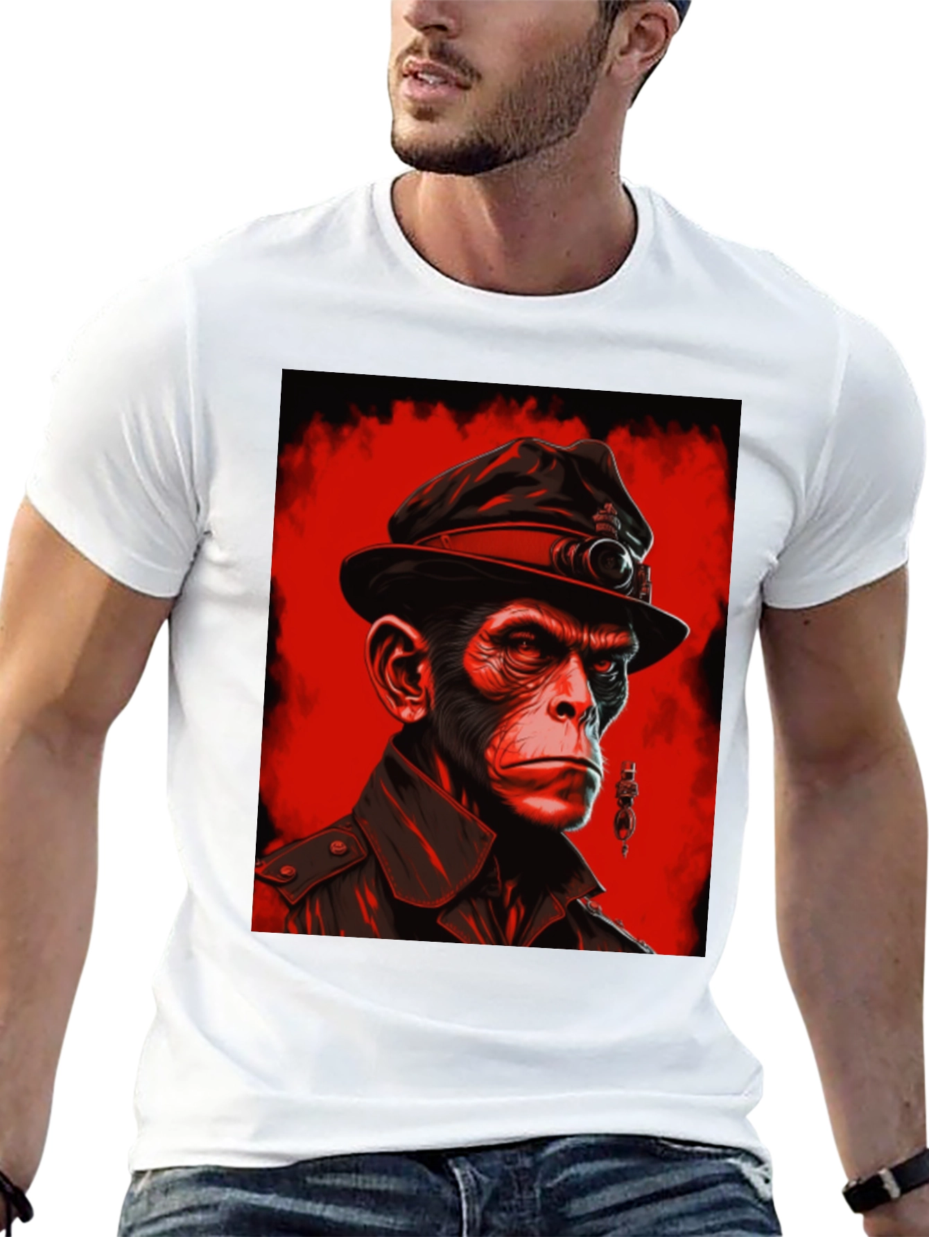 Stylish Ape Portrait T-Shirt