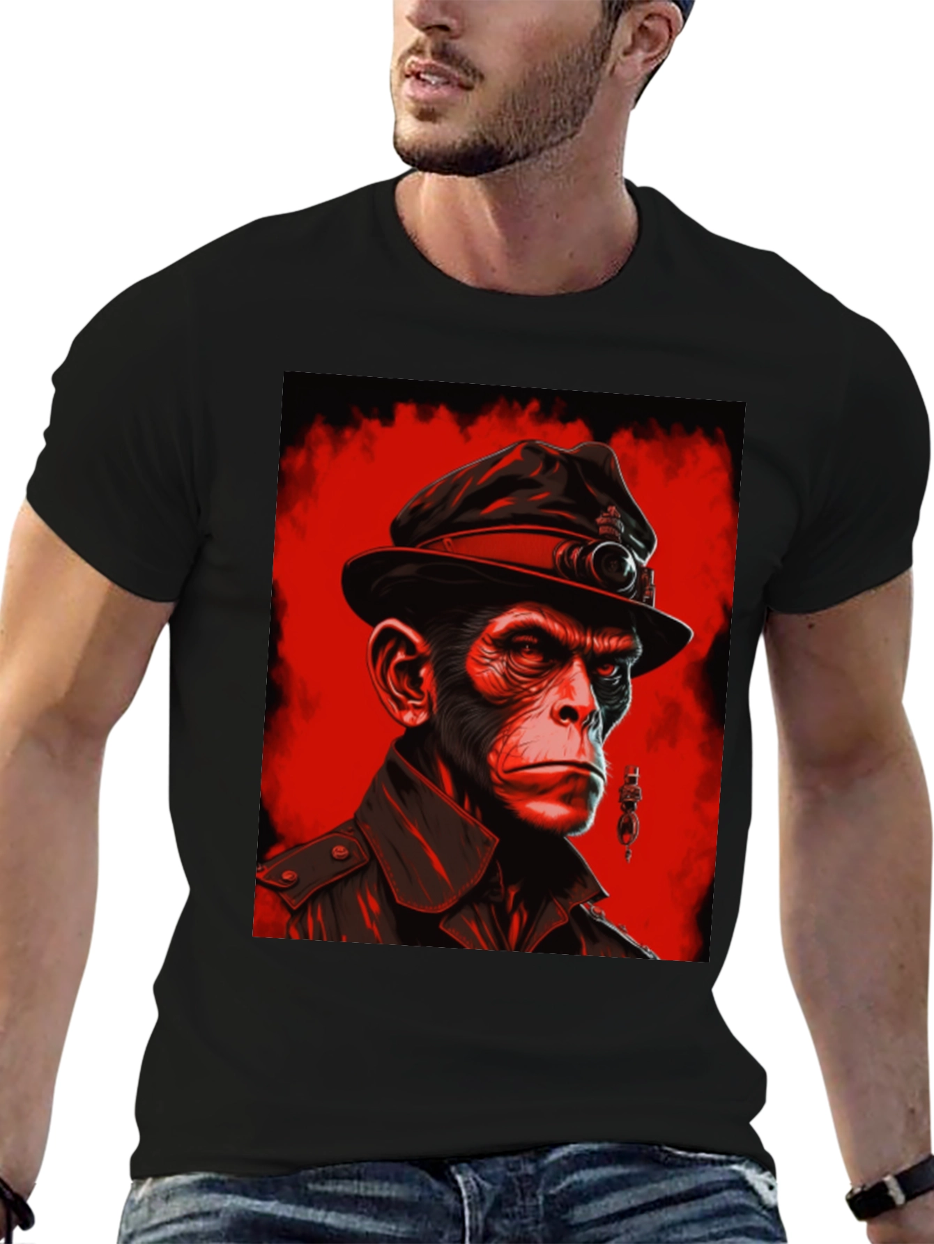 Stylish Ape Portrait T-Shirt