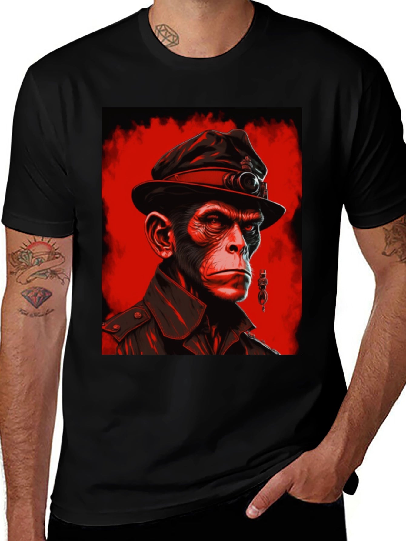 Stylish Ape Portrait T-Shirt