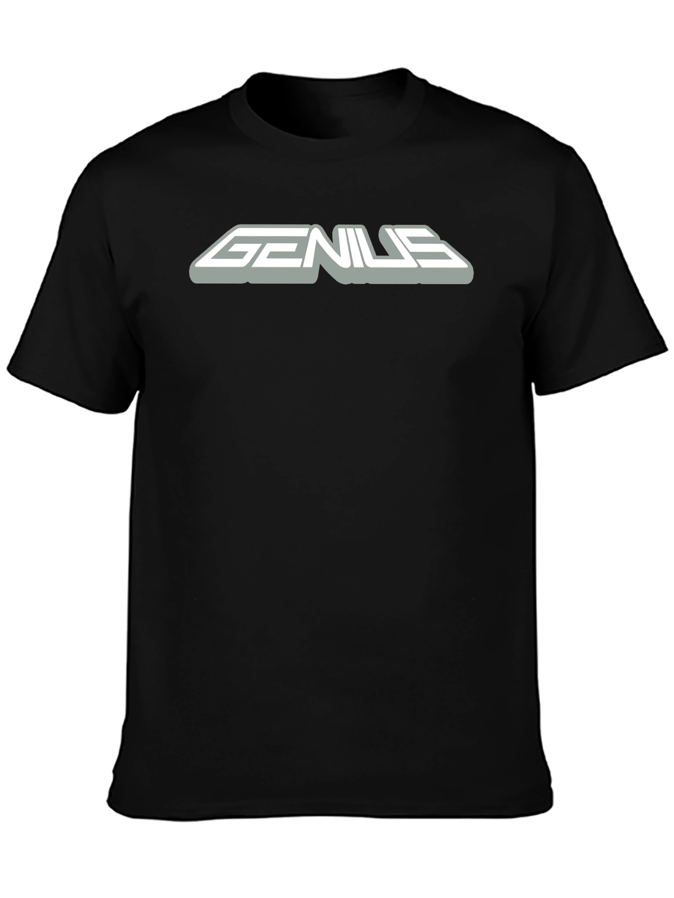 Genius Graphic Black T-Shirt for Men