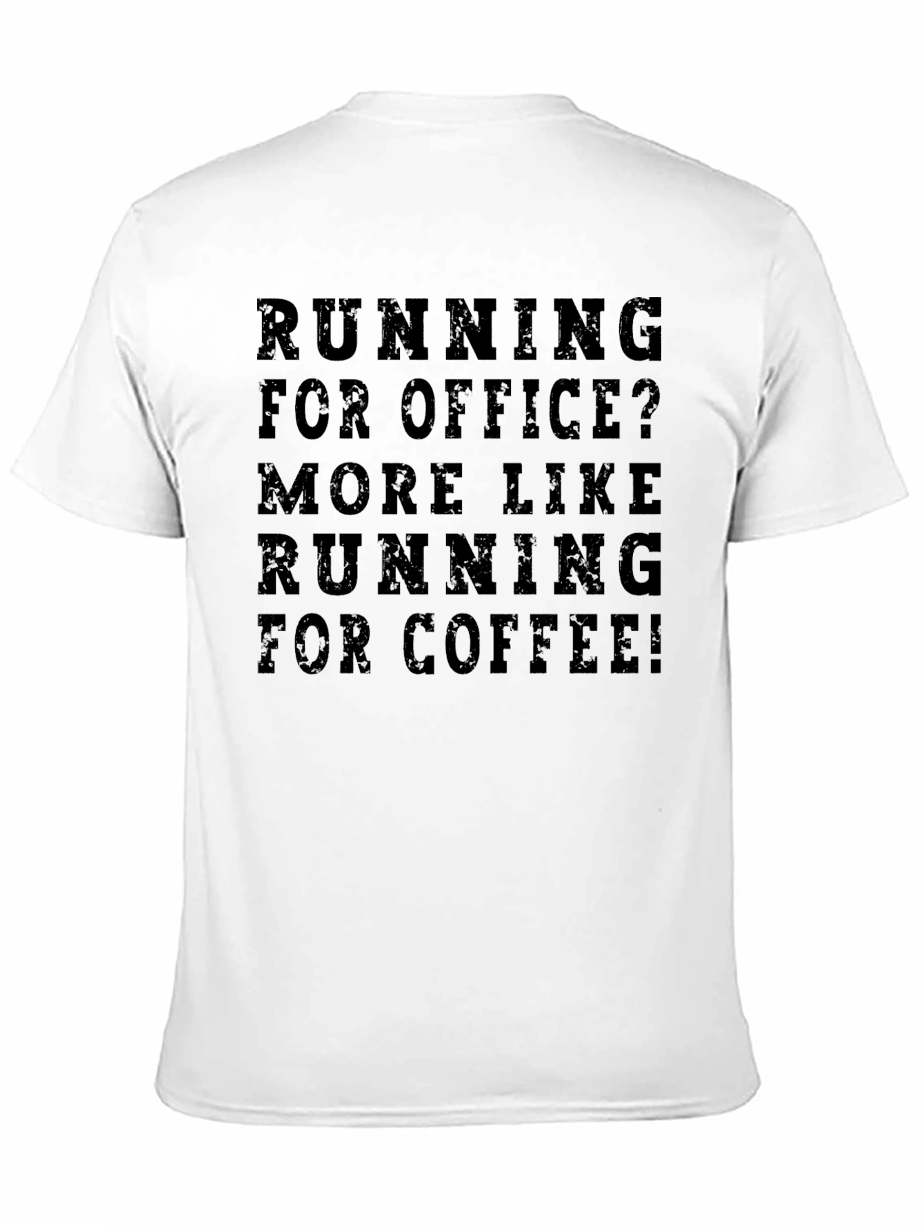Running for Coffee Black Graphic T-Shirt