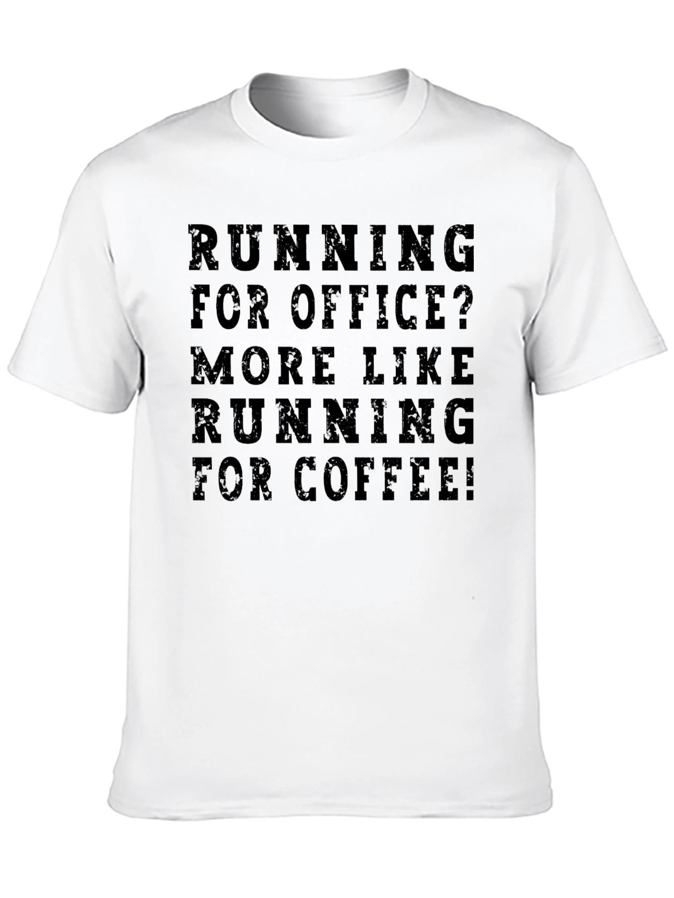 Running for Coffee Black Graphic T-Shirt