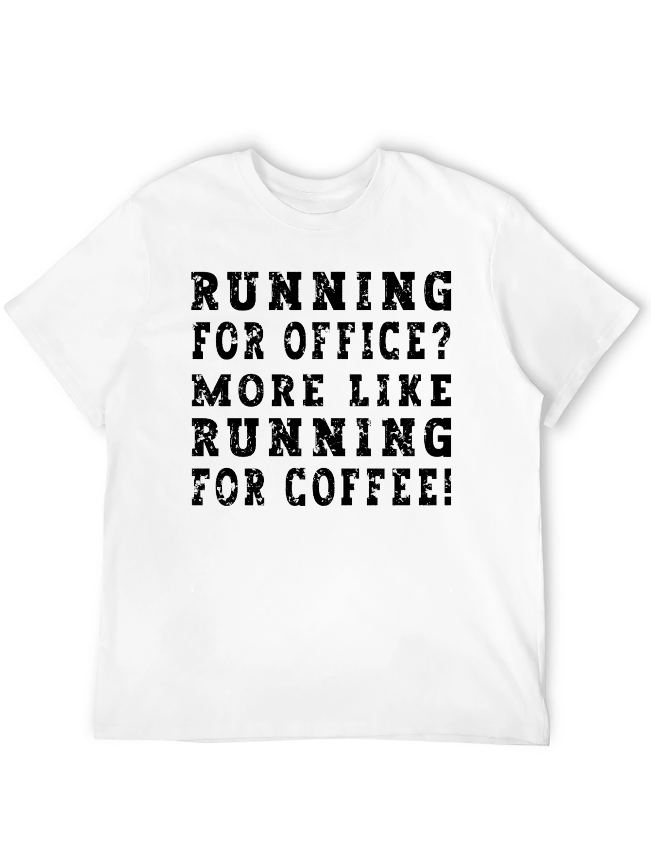 Running for Coffee Black Graphic T-Shirt