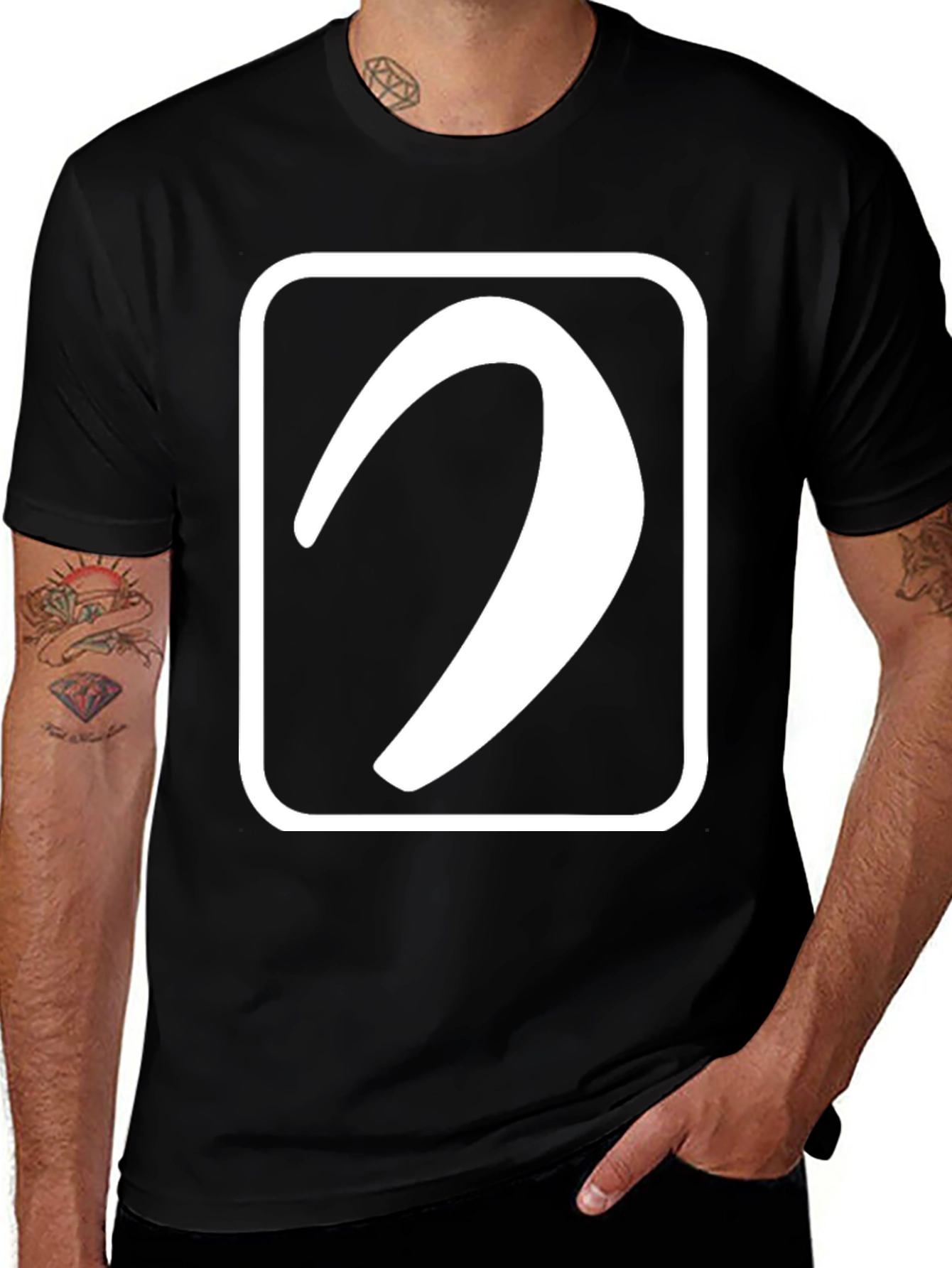 Abstract Logo Black T-Shirt