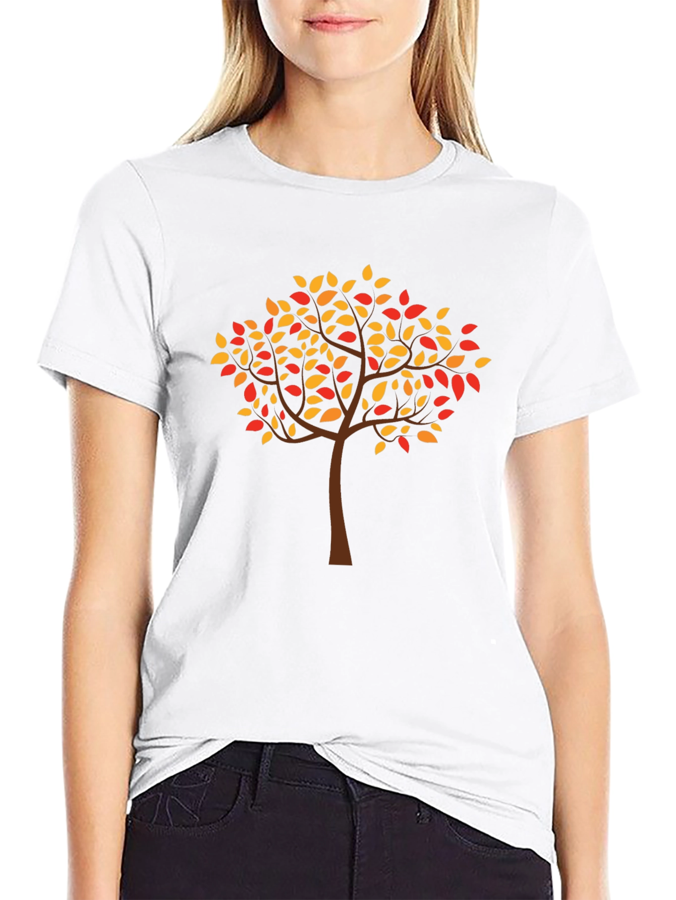 Fall Tree Graphic Tee - Stylish Autumn Design T-Shirt