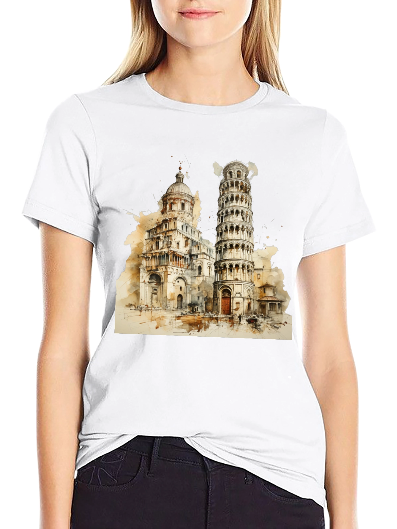 Pisa Tower Graphic Tee - Italy Landmark Shirt
