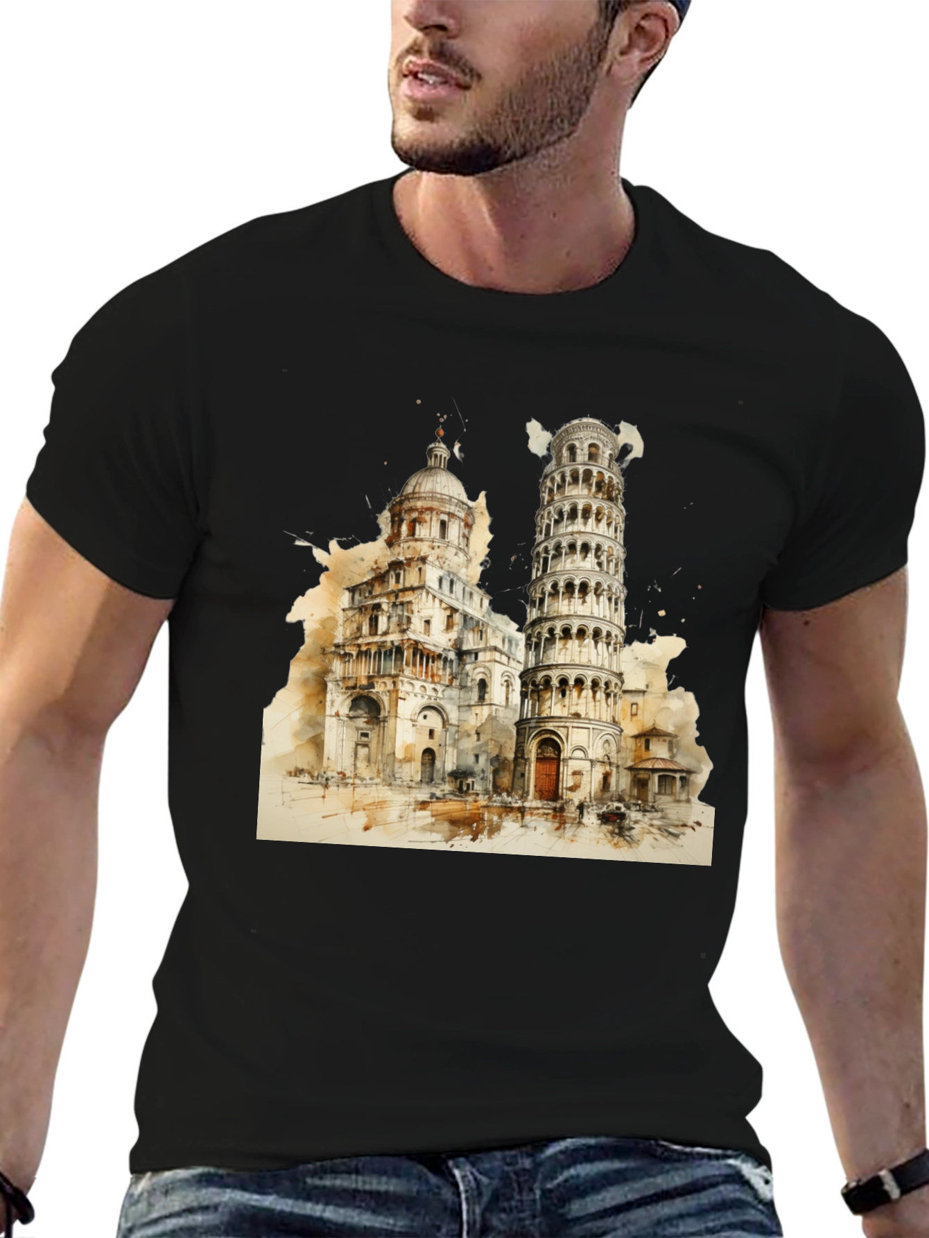 Pisa Tower Graphic Tee - Italy Landmark Shirt