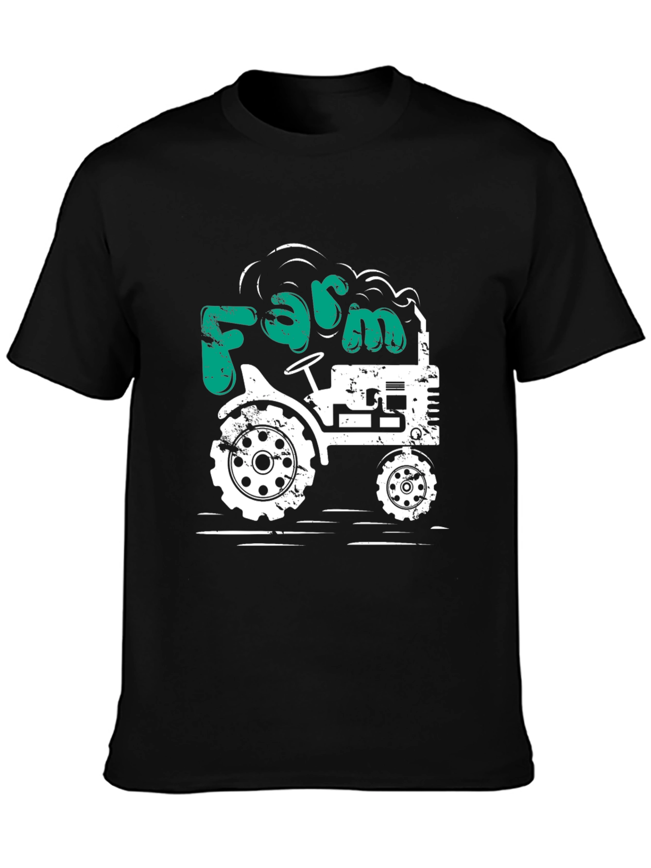 Farm Tractor Graphic Tee - Mens Black T-Shirt