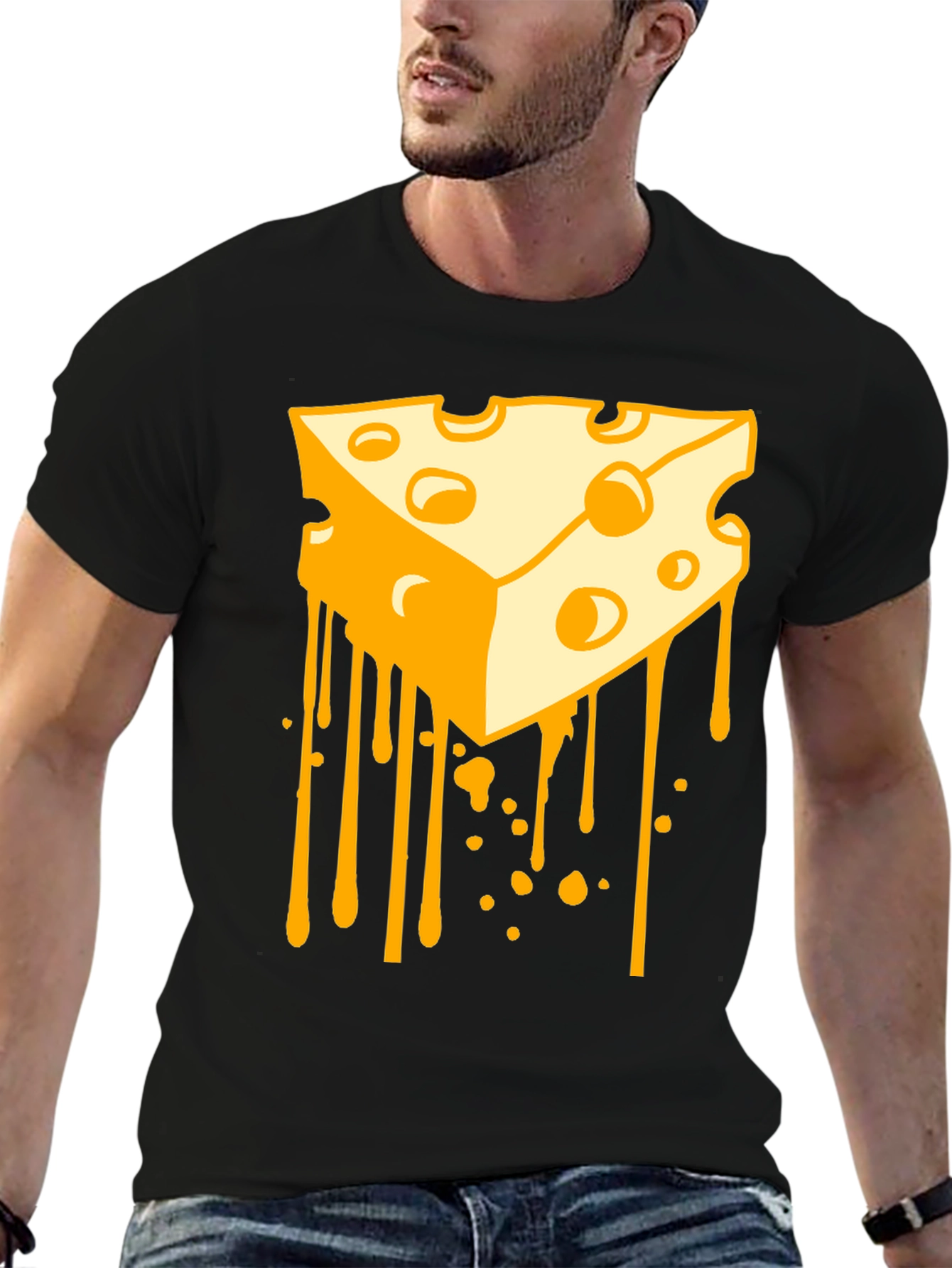 Cheese Drip Graphic Tee - Novelty Food T-Shirt