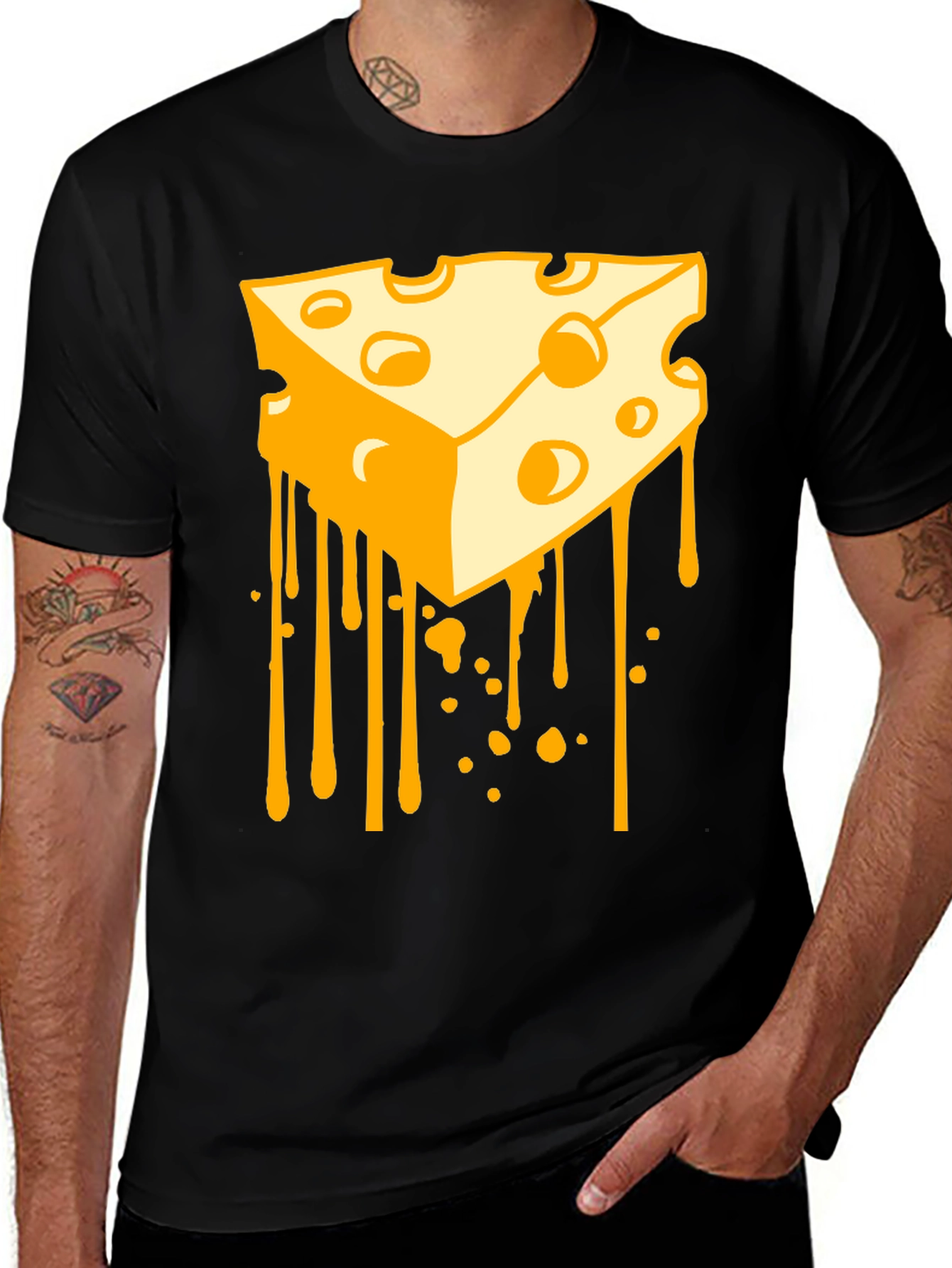 Cheese Drip Graphic Tee - Novelty Food T-Shirt
