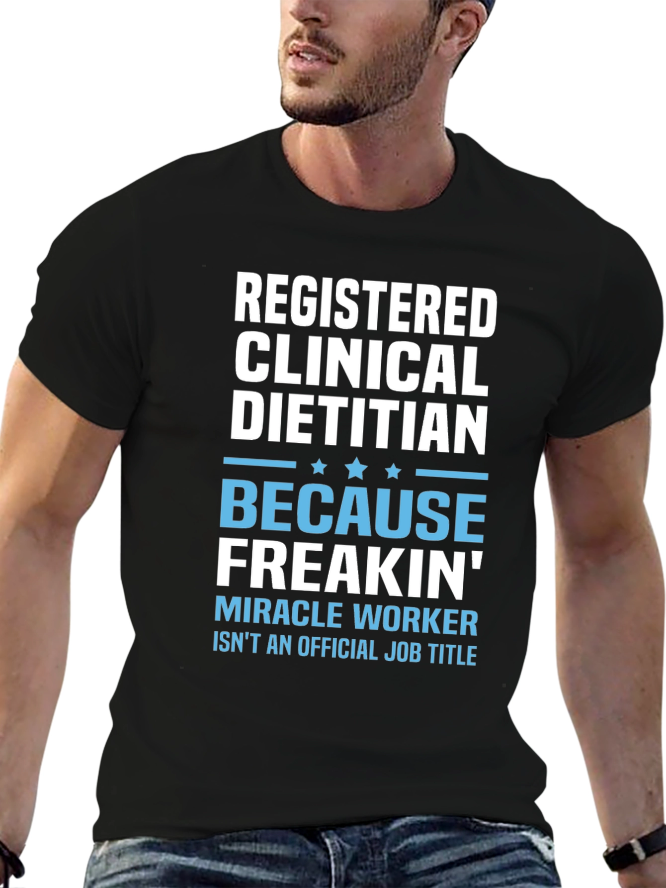 Registered Dietitian Funny Job Title Black T-Shirt