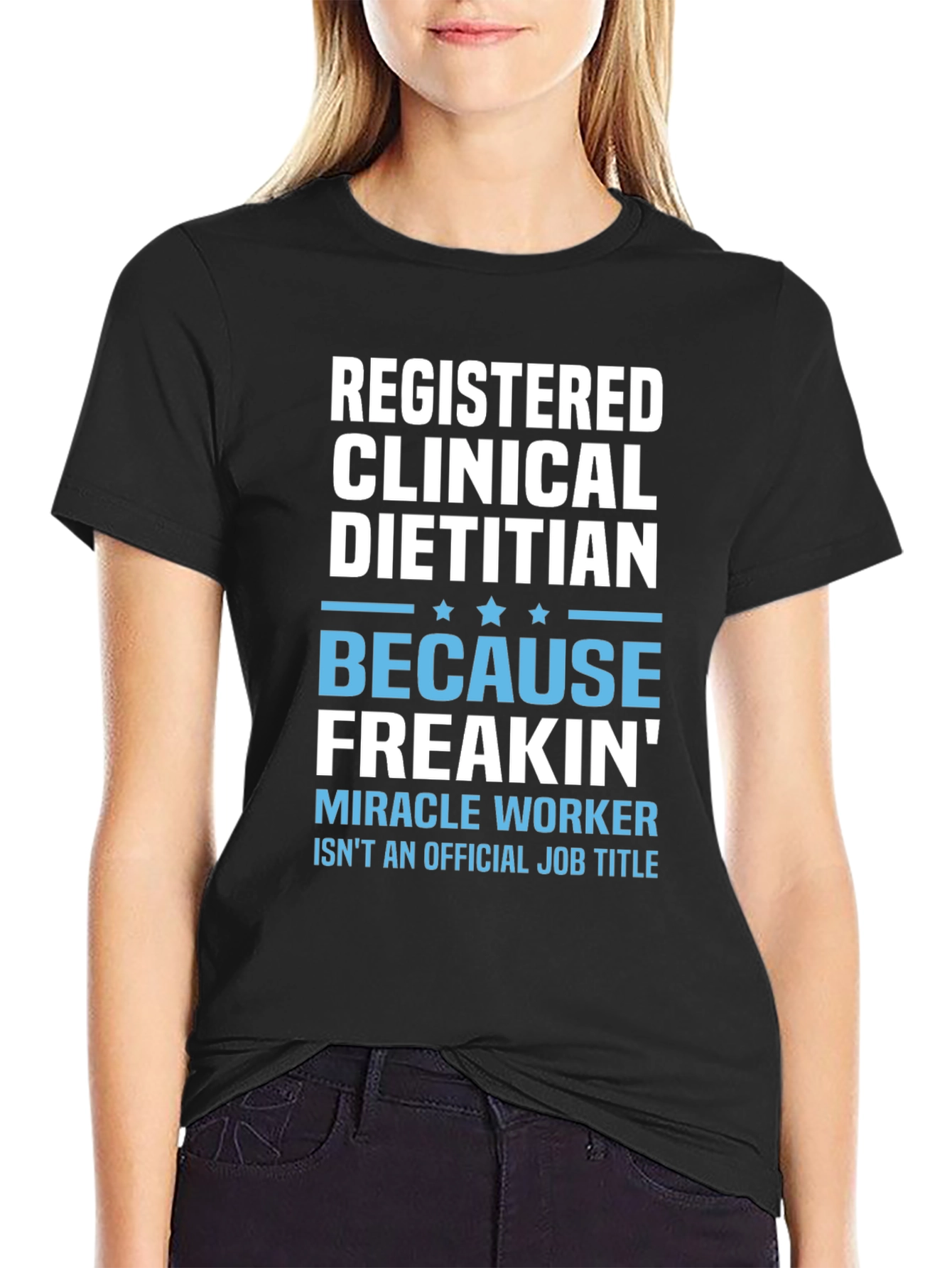 Registered Dietitian Funny Job Title Black T-Shirt