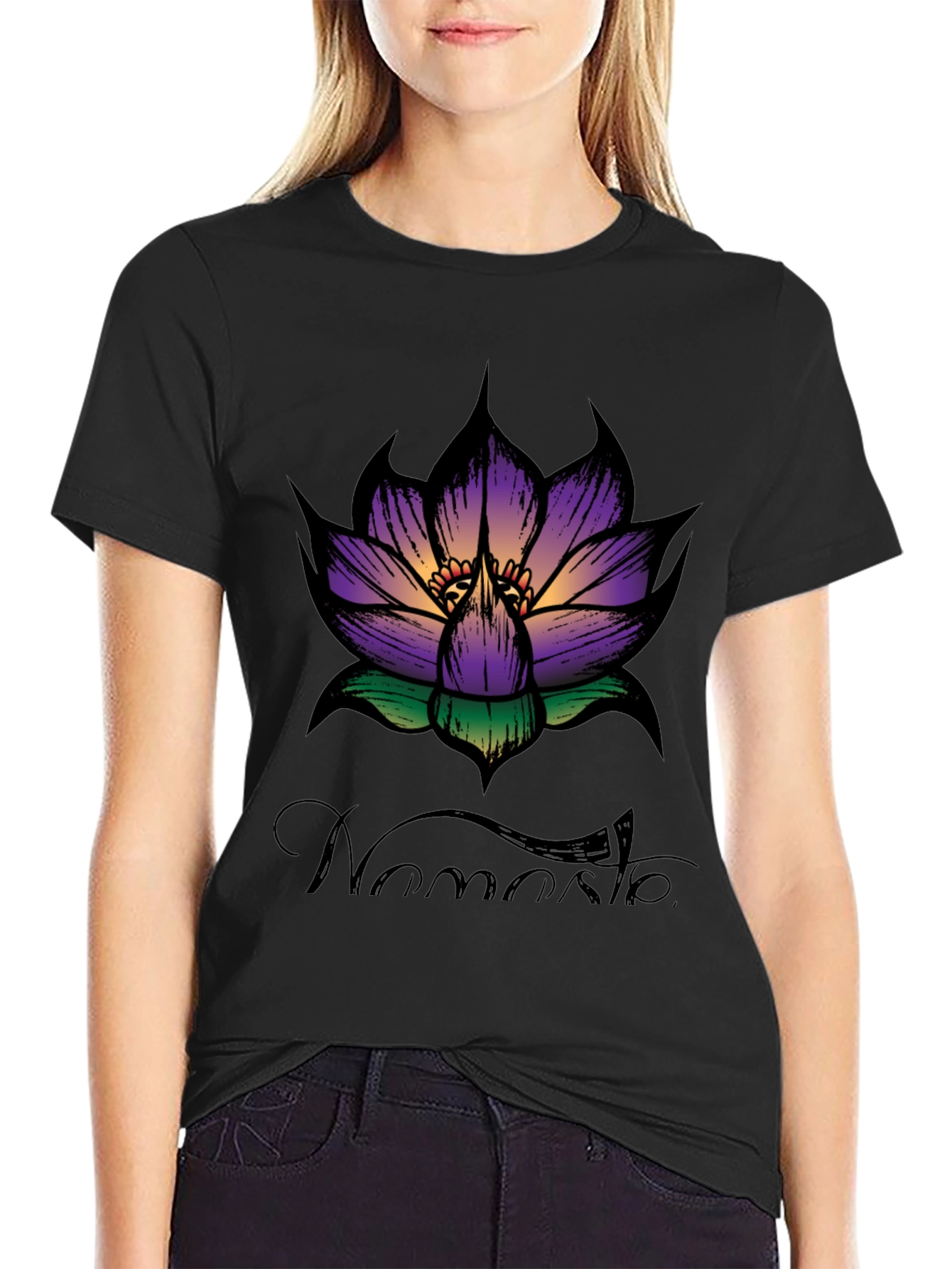 Lotus Namaste Graphic Tee - Relaxed Fit