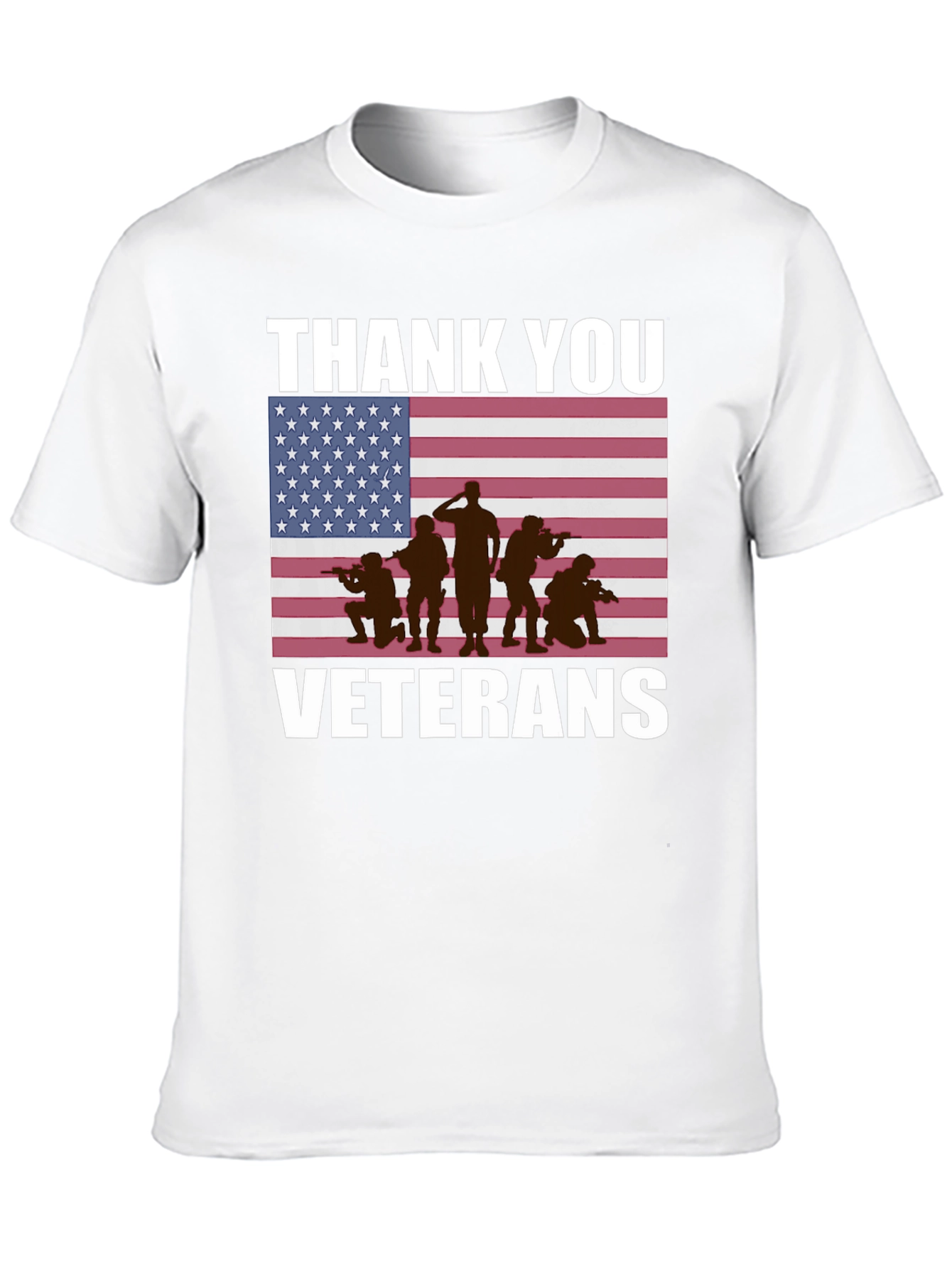Thank You Veterans T-Shirt - Patriotic American Flag Design