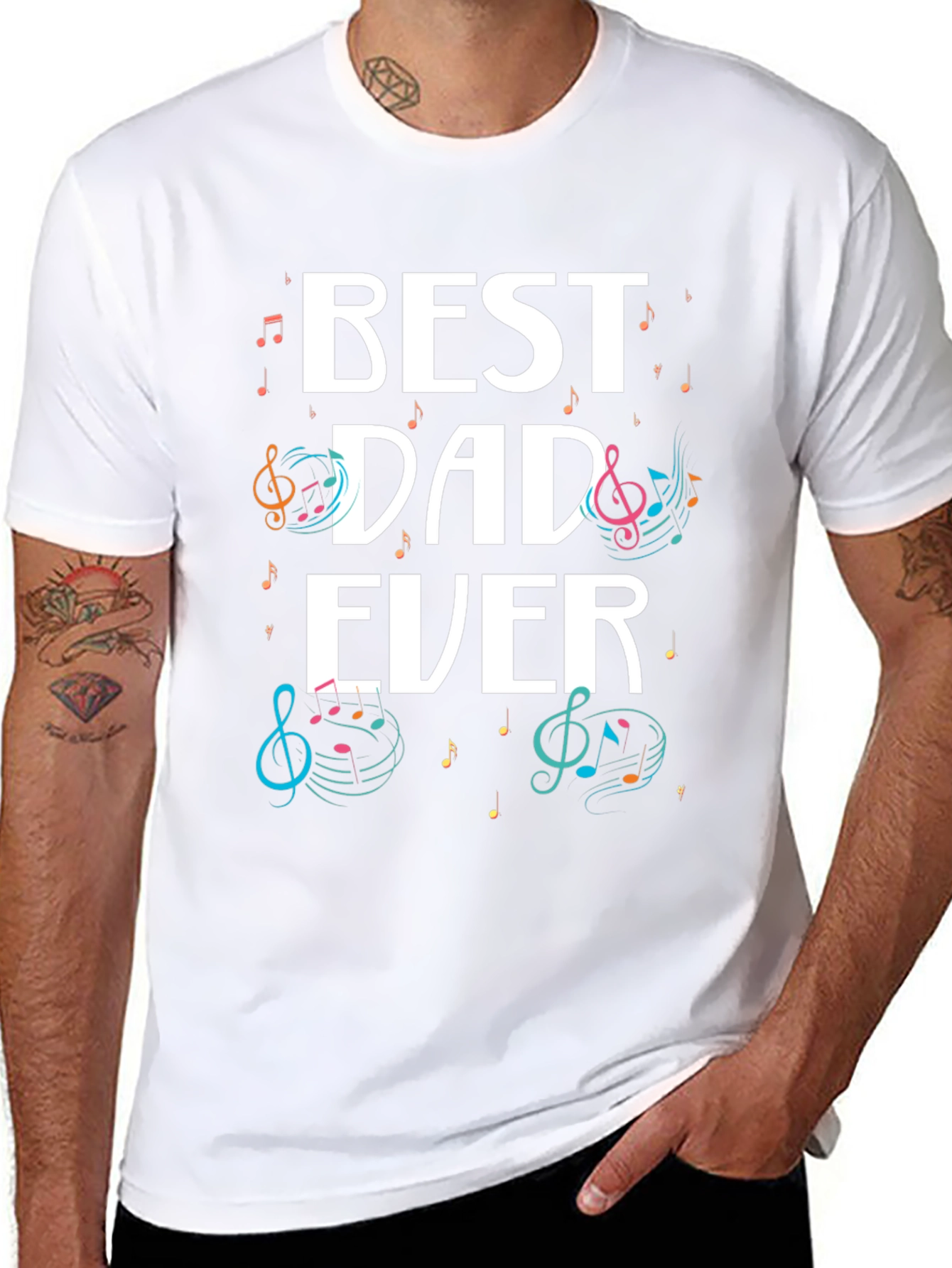 Best Dad Ever Music T-Shirt