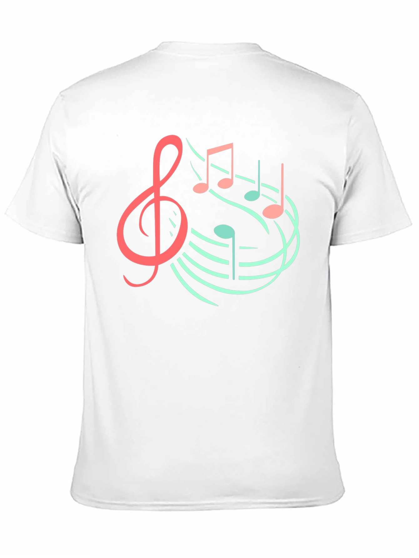Musical Note Graphic Tee - Black Cotton T-Shirt