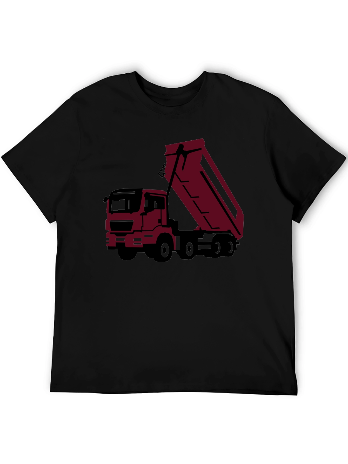 Black Dump Truck Graphic Tee - Modern Trucker Style