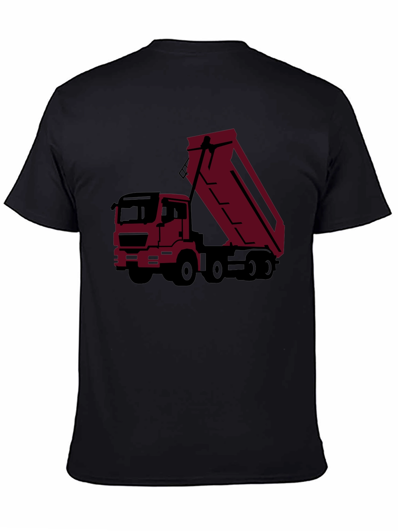 Black Dump Truck Graphic Tee - Modern Trucker Style