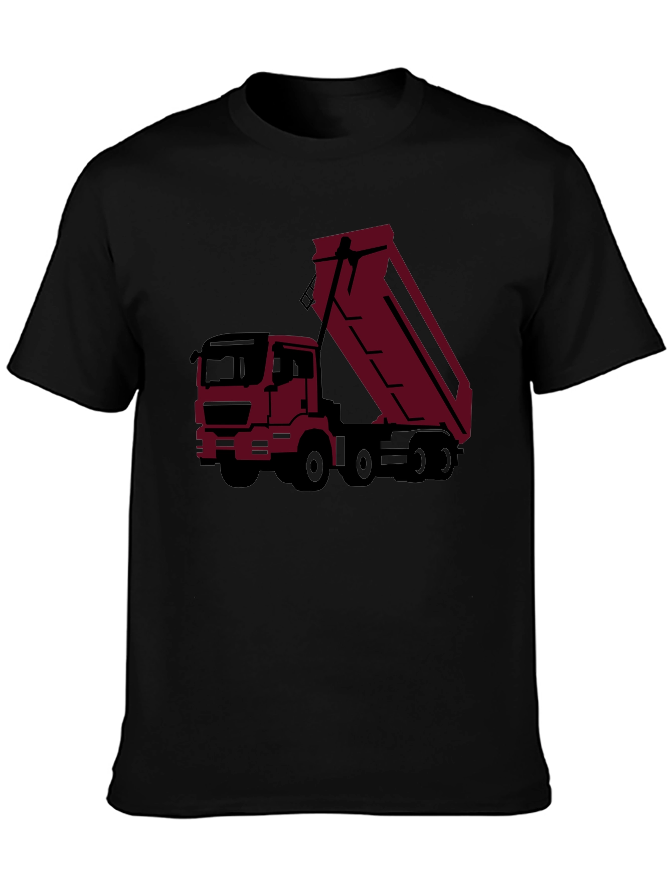 Black Dump Truck Graphic Tee - Modern Trucker Style