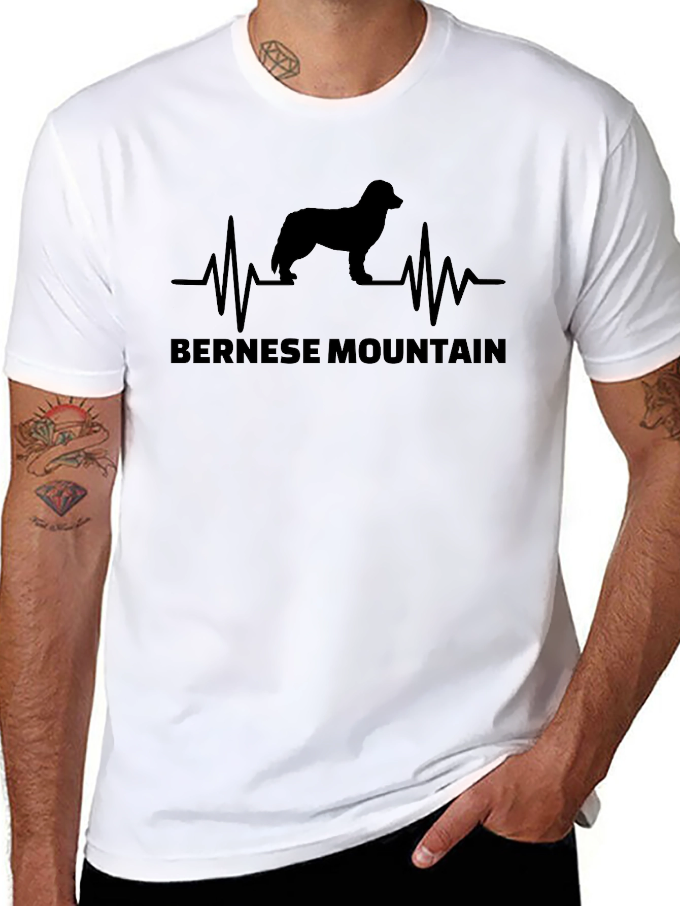 Bernese Mountain Dog Heartbeat T-Shirt