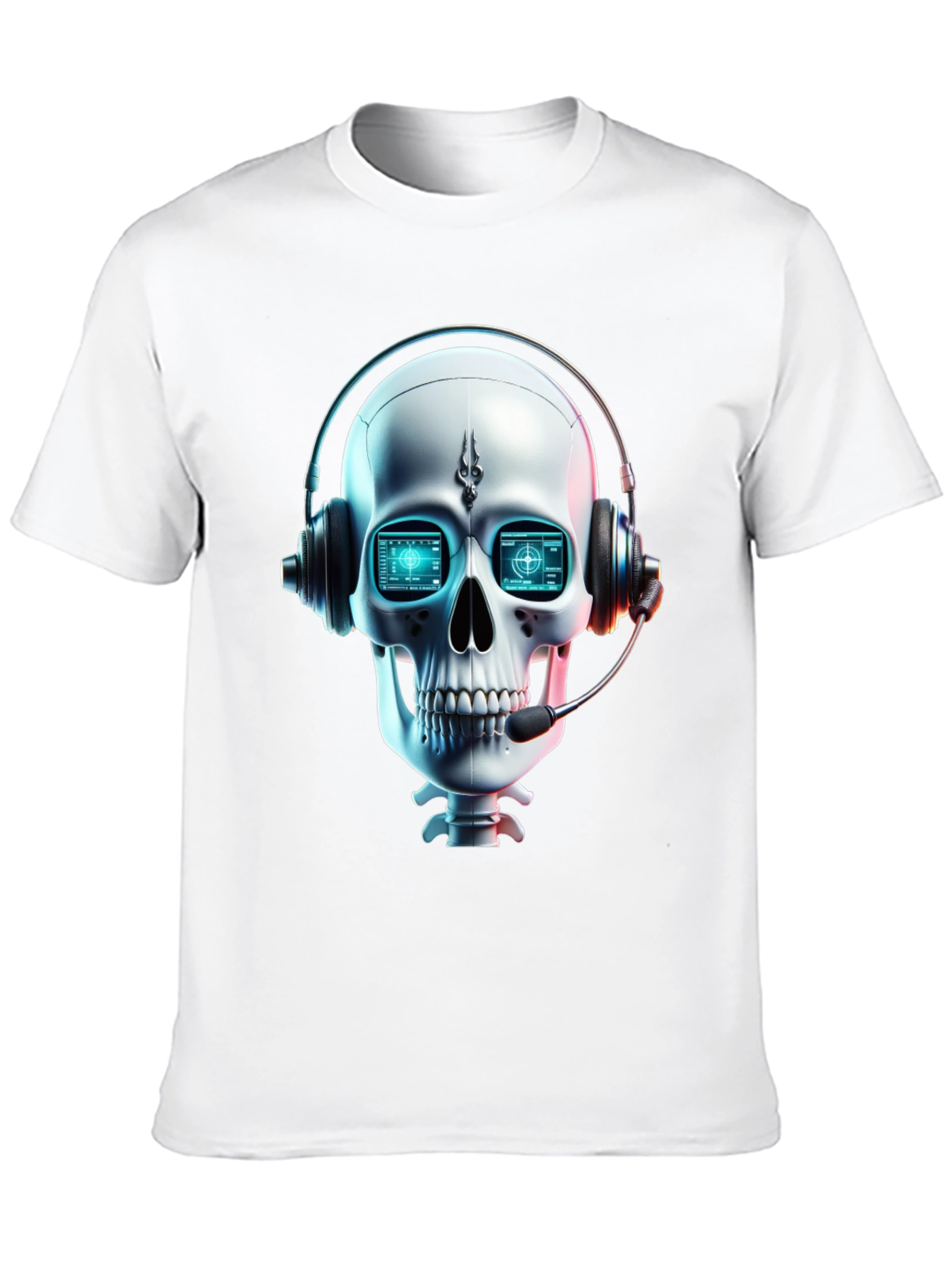 Skull Gamer T-Shirt - Tech Headset Design