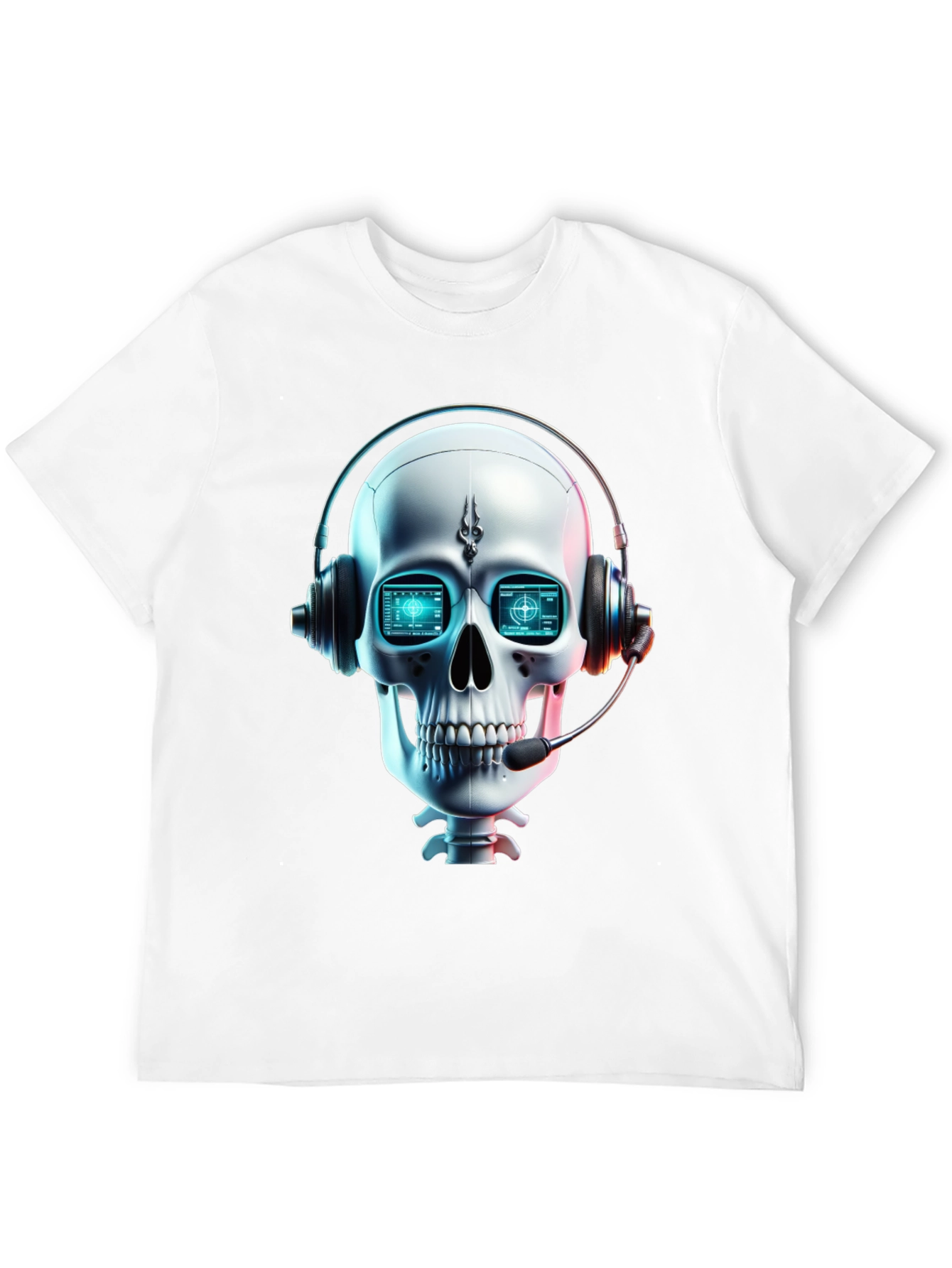 Skull Gamer T-Shirt - Tech Headset Design