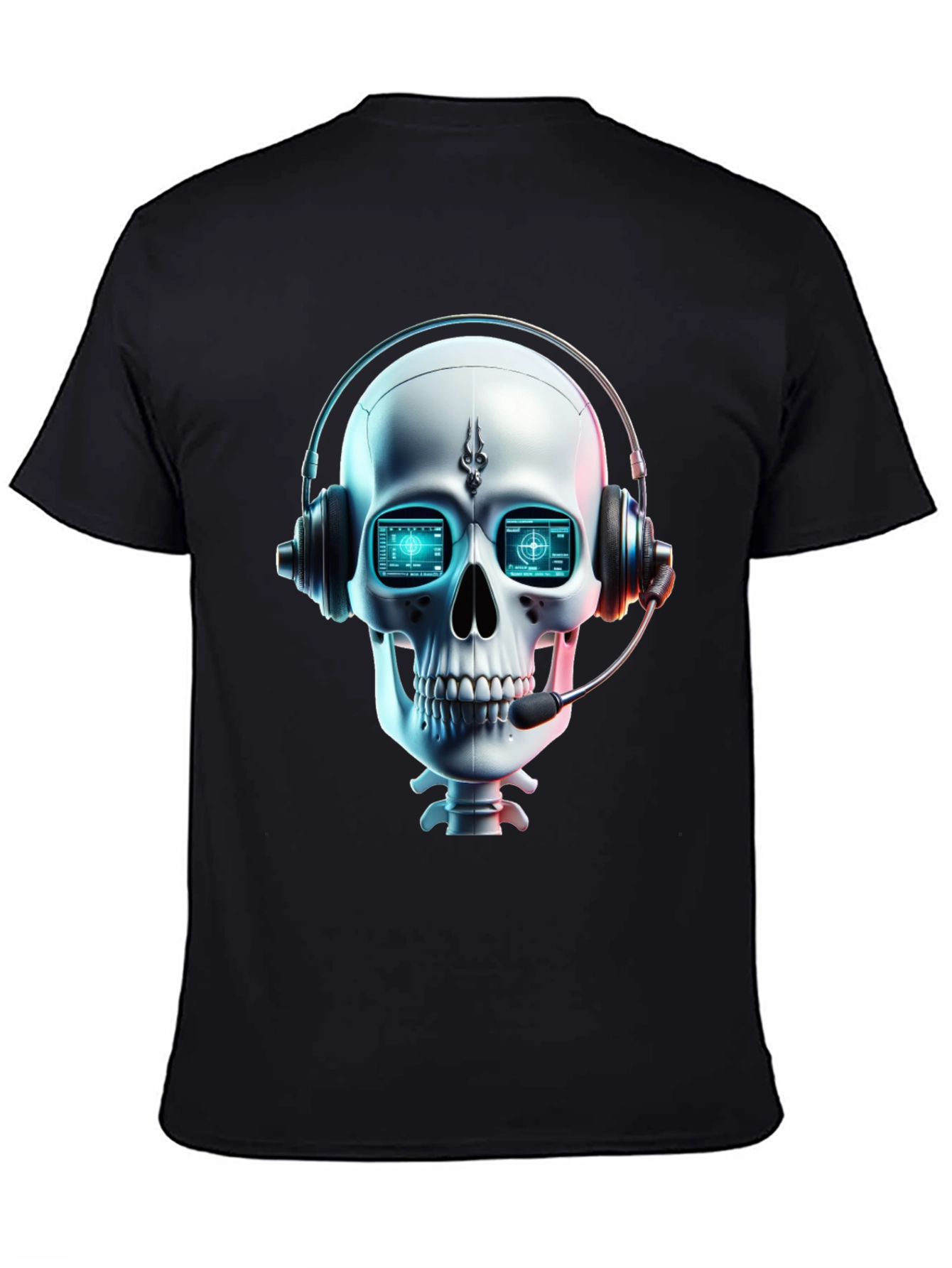 Skull Gamer T-Shirt - Tech Headset Design