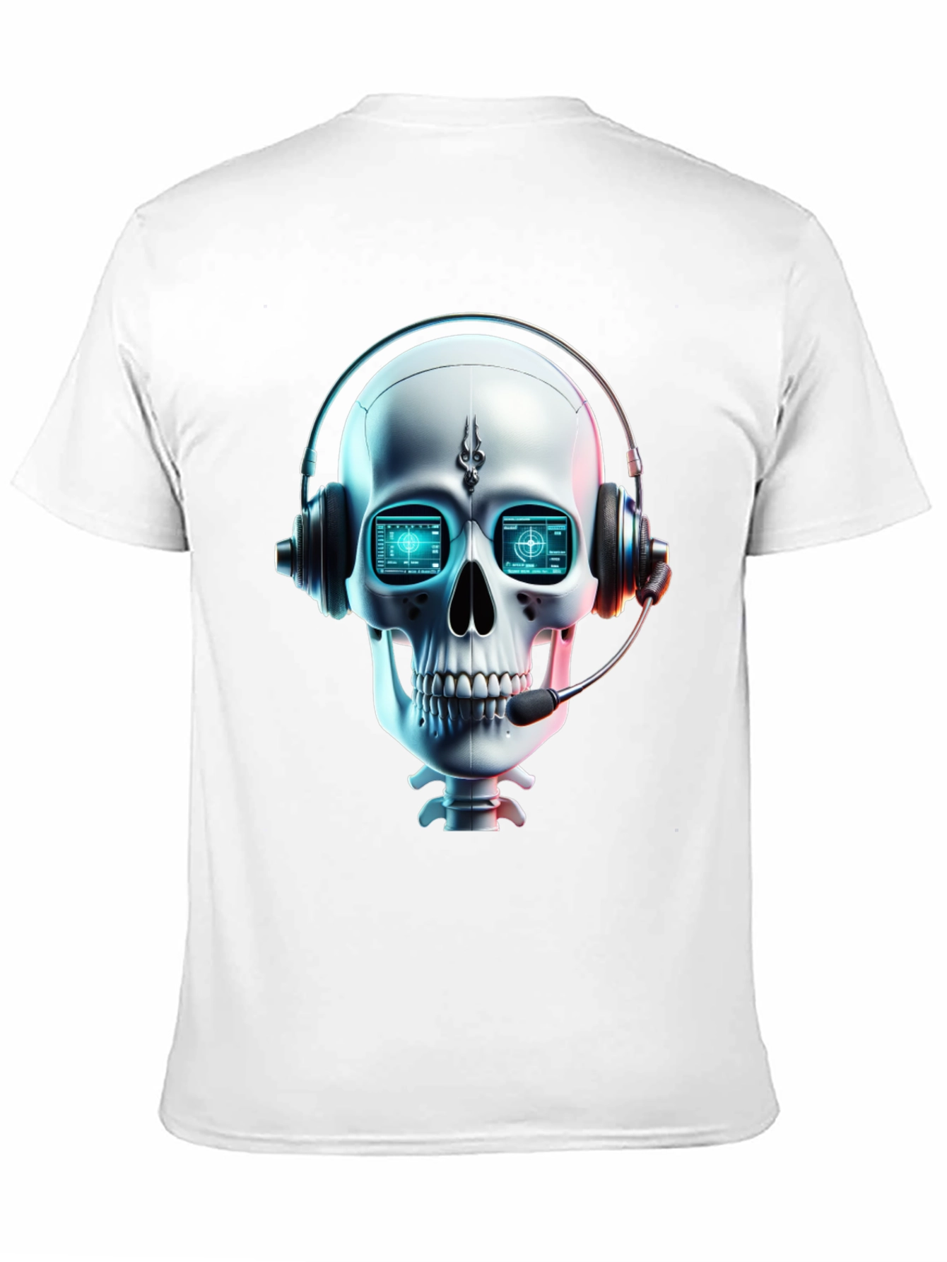 Skull Gamer T-Shirt - Tech Headset Design