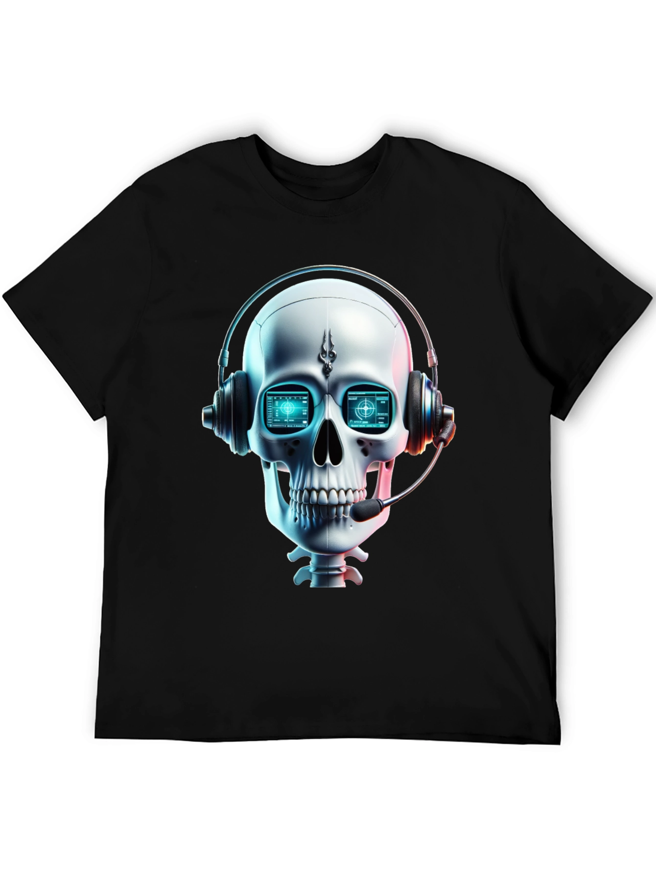 Skull Gamer T-Shirt - Tech Headset Design