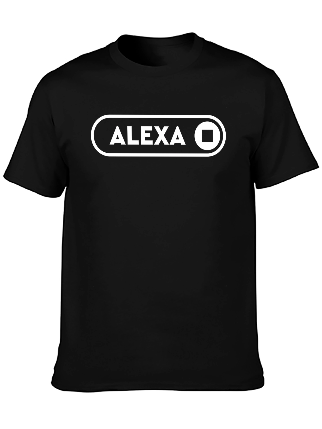 Alexa Graphic Print Black T-Shirt